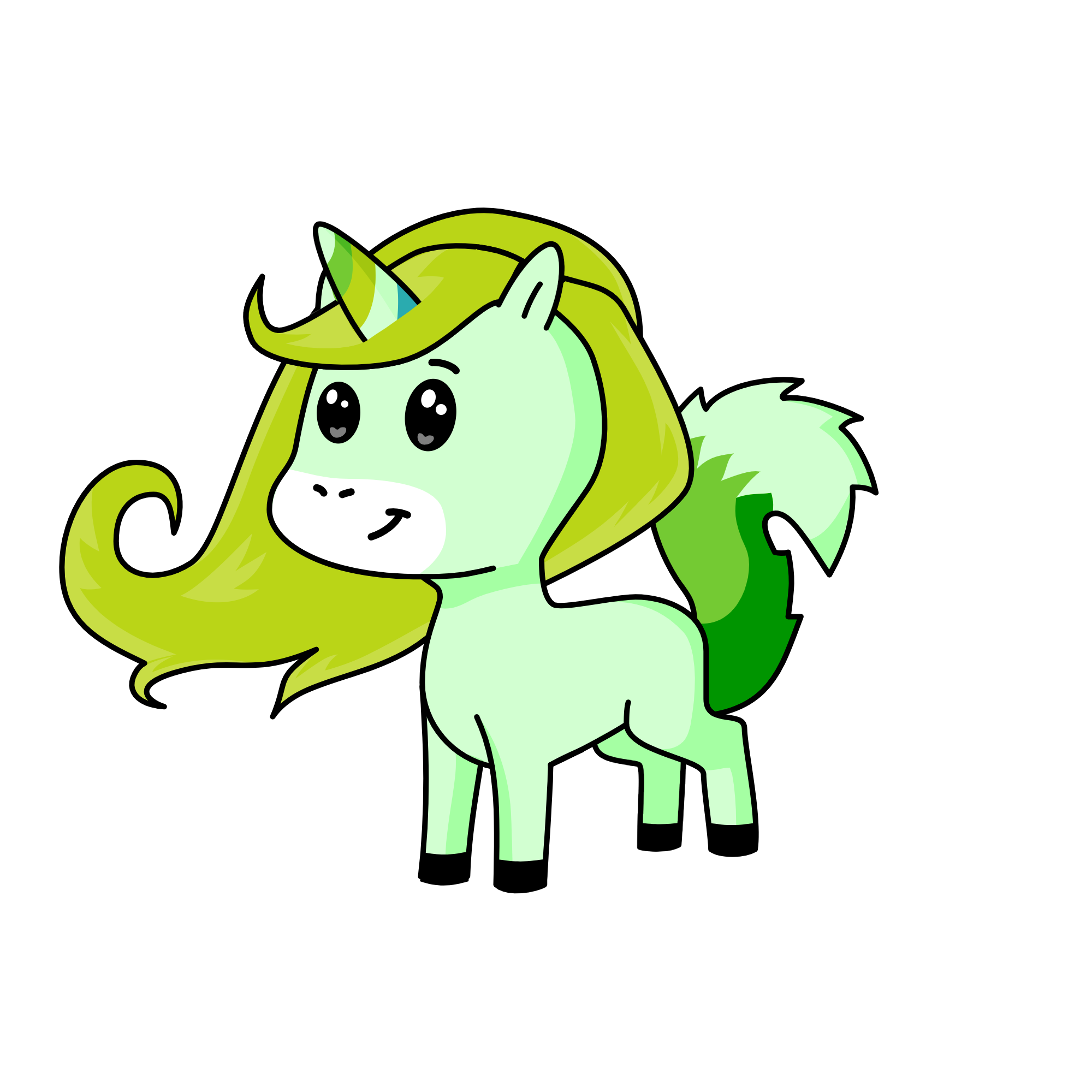 greeny, the unicorn