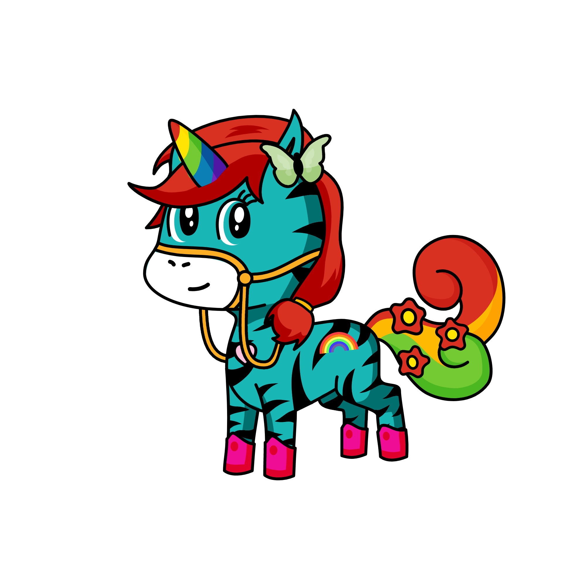 rainbow sparkels, the unicorn