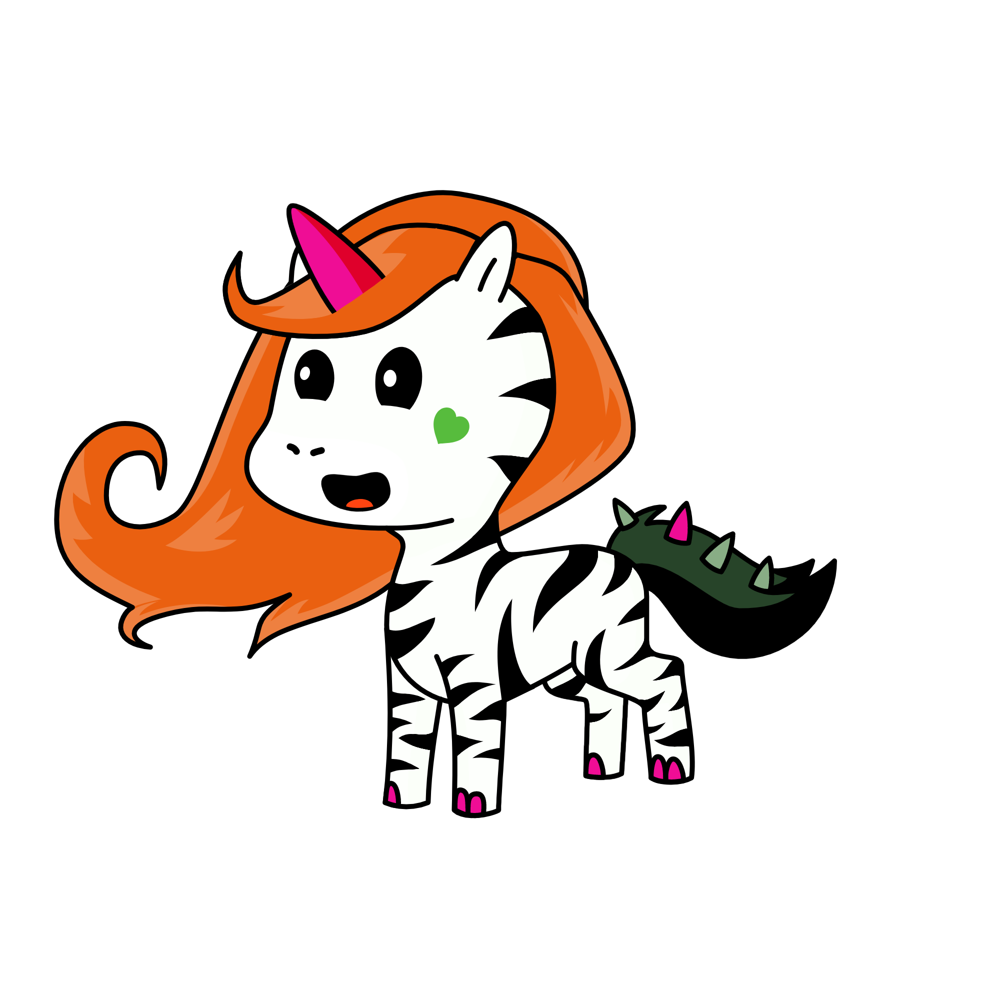 Red warrior, the unicorn