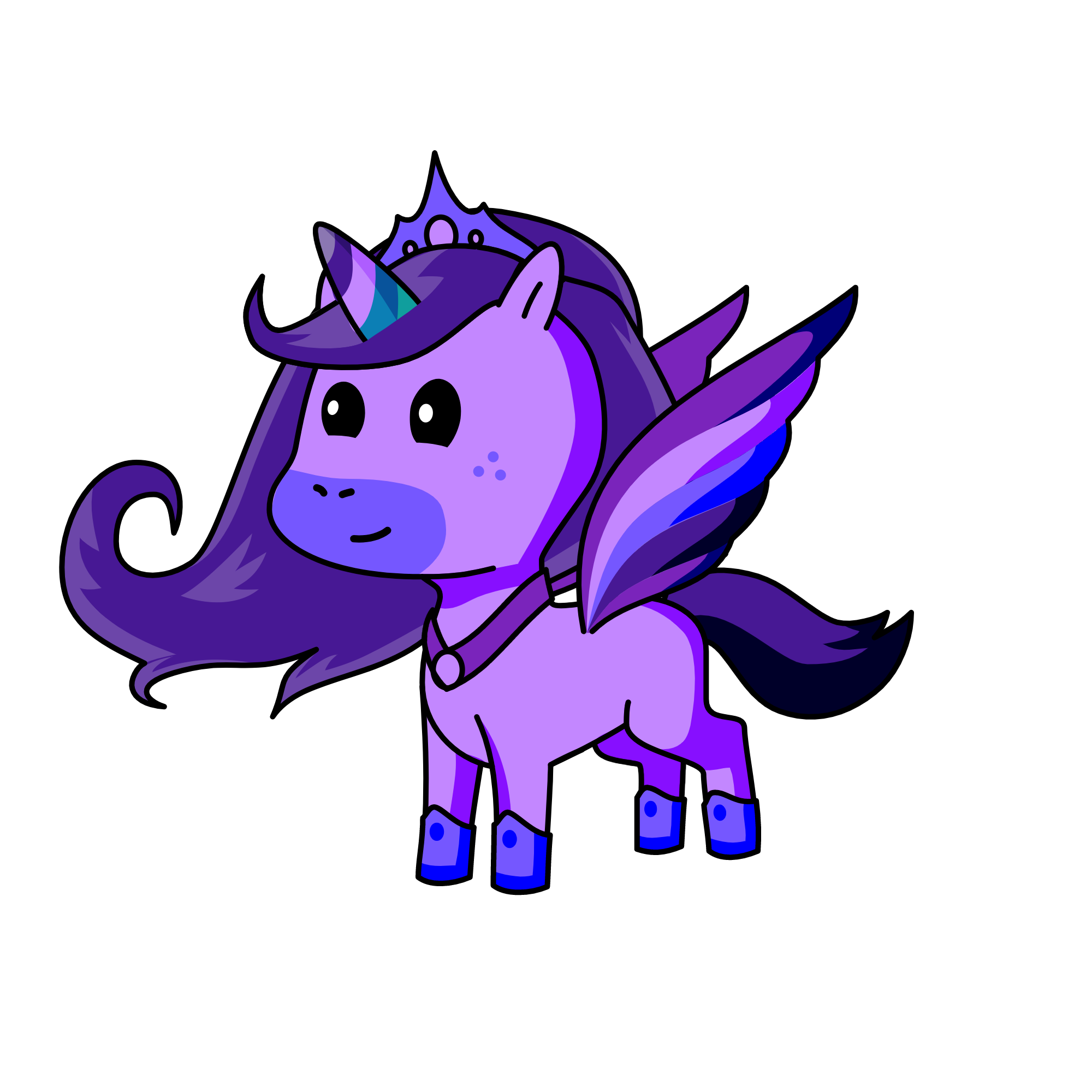 Galaxy & Space Godess, the unicorn