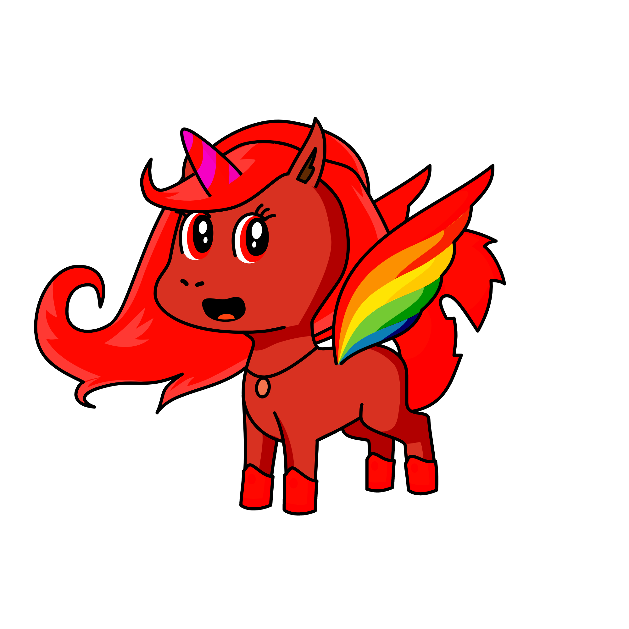DJ Red, the unicorn