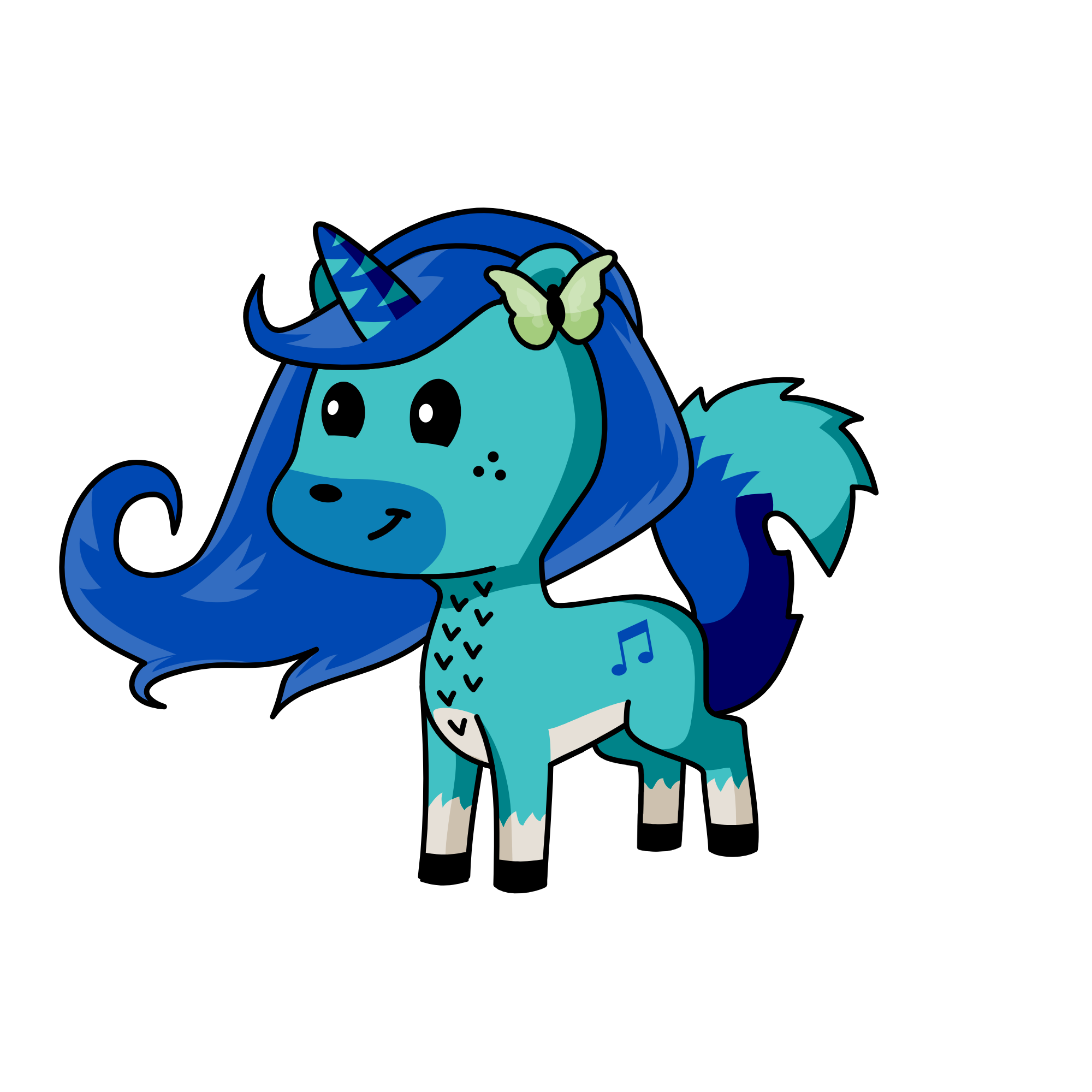 Coral, the unicorn