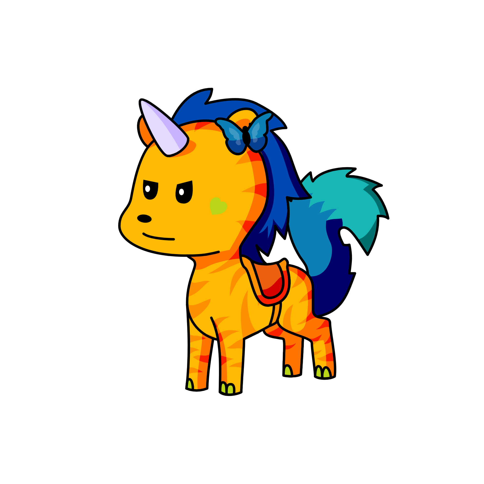 Blue sand, the unicorn