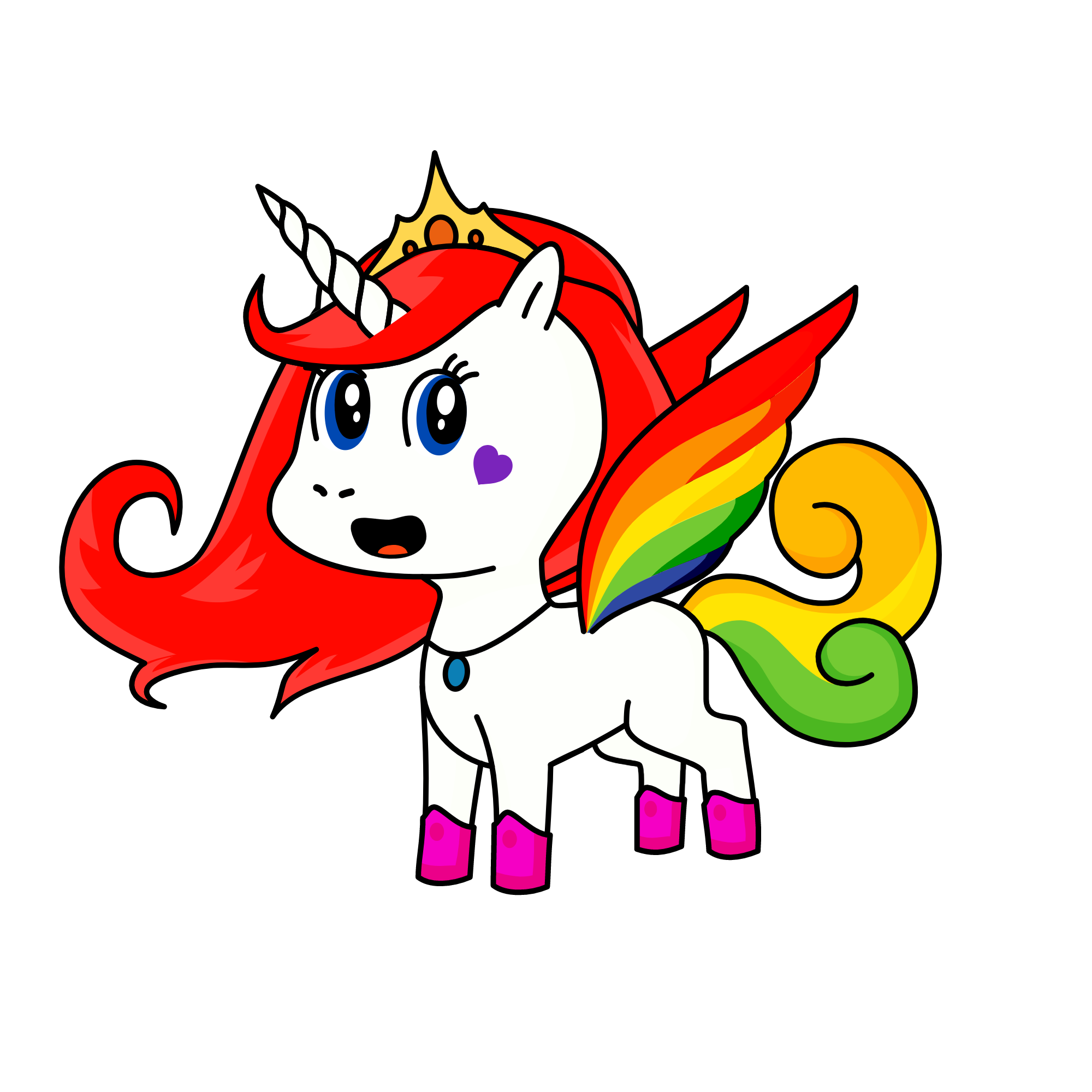 Rainbow, the unicorn