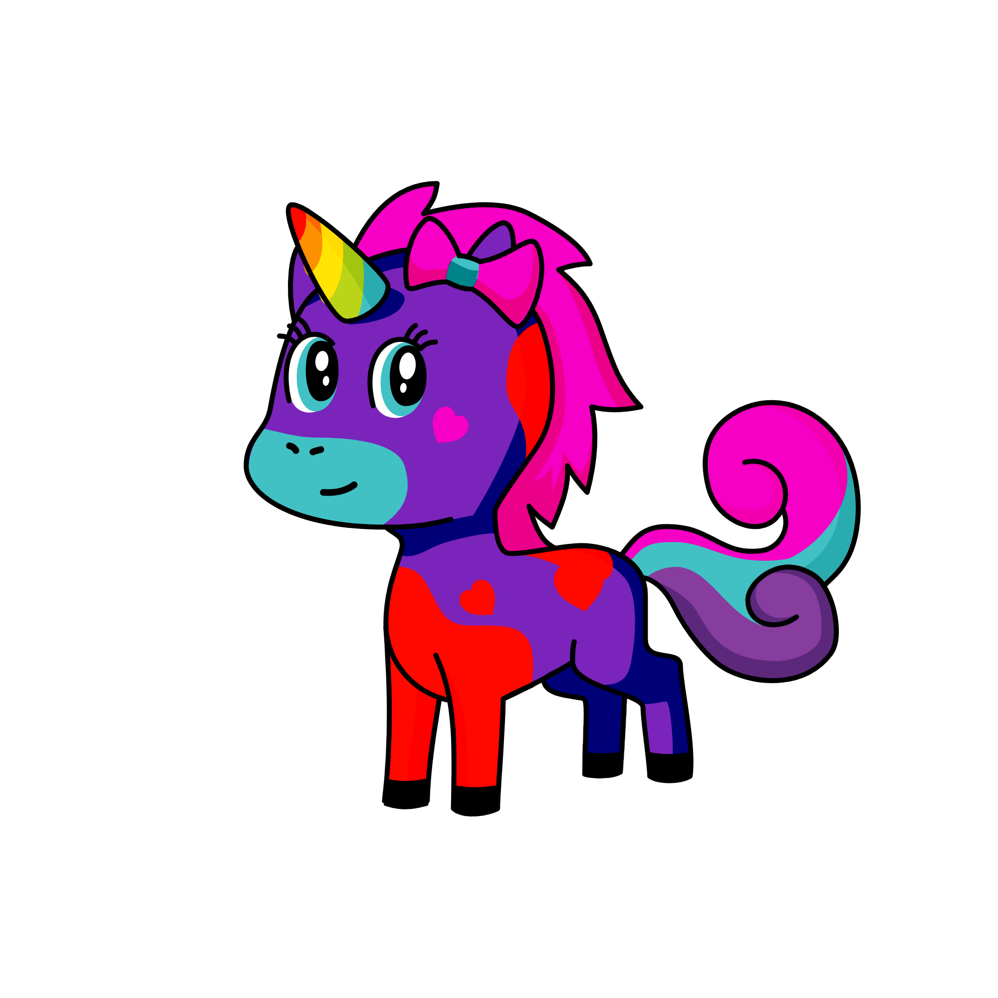 Happy (the most happy unicorn!), the unicorn