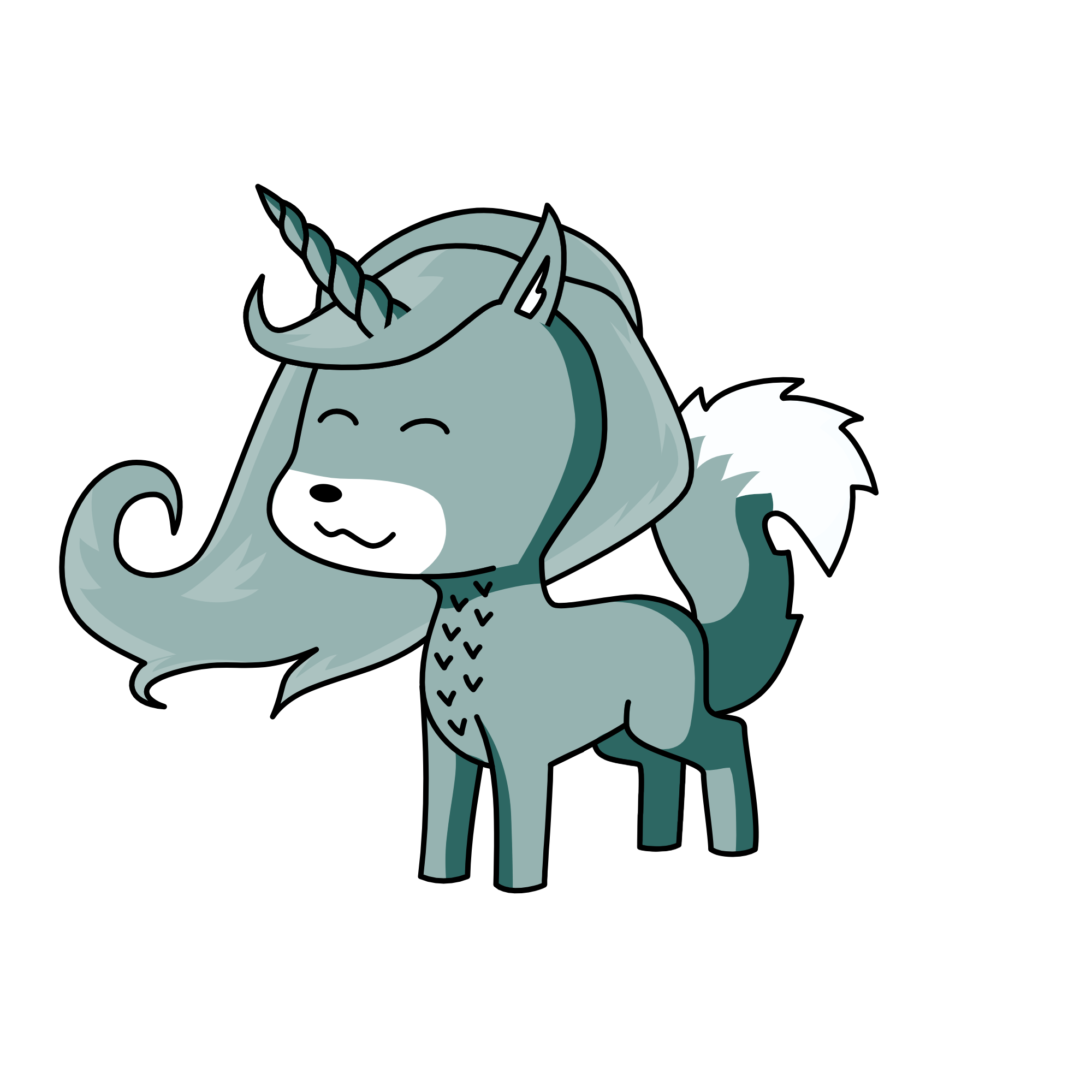 wolf kid, the unicorn