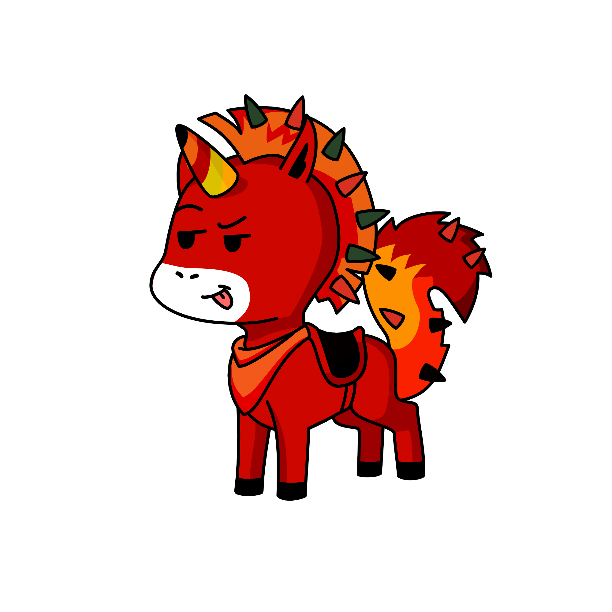 flame horn, the unicorn