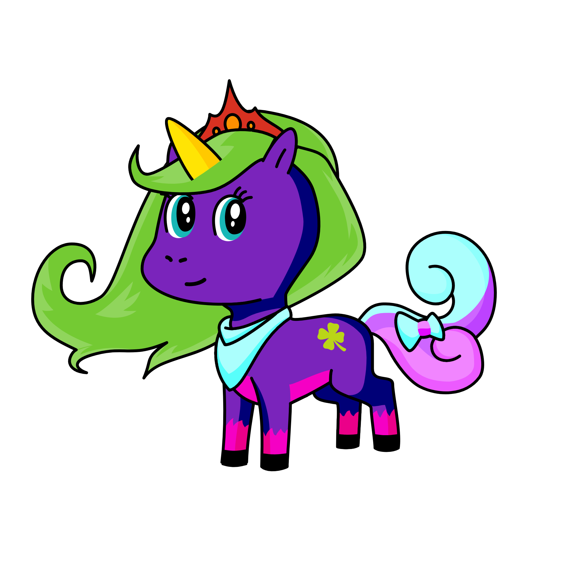 Rainbow Neon, the unicorn