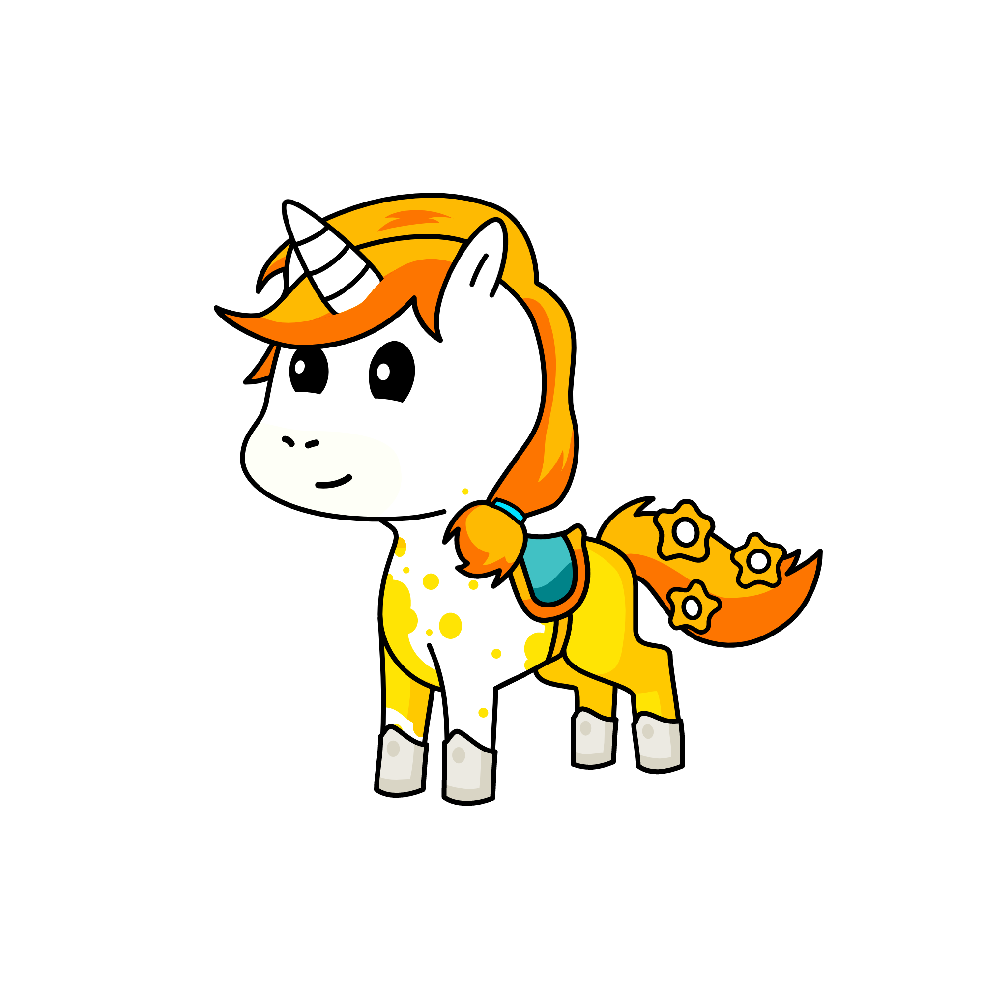 yellow, the unicorn