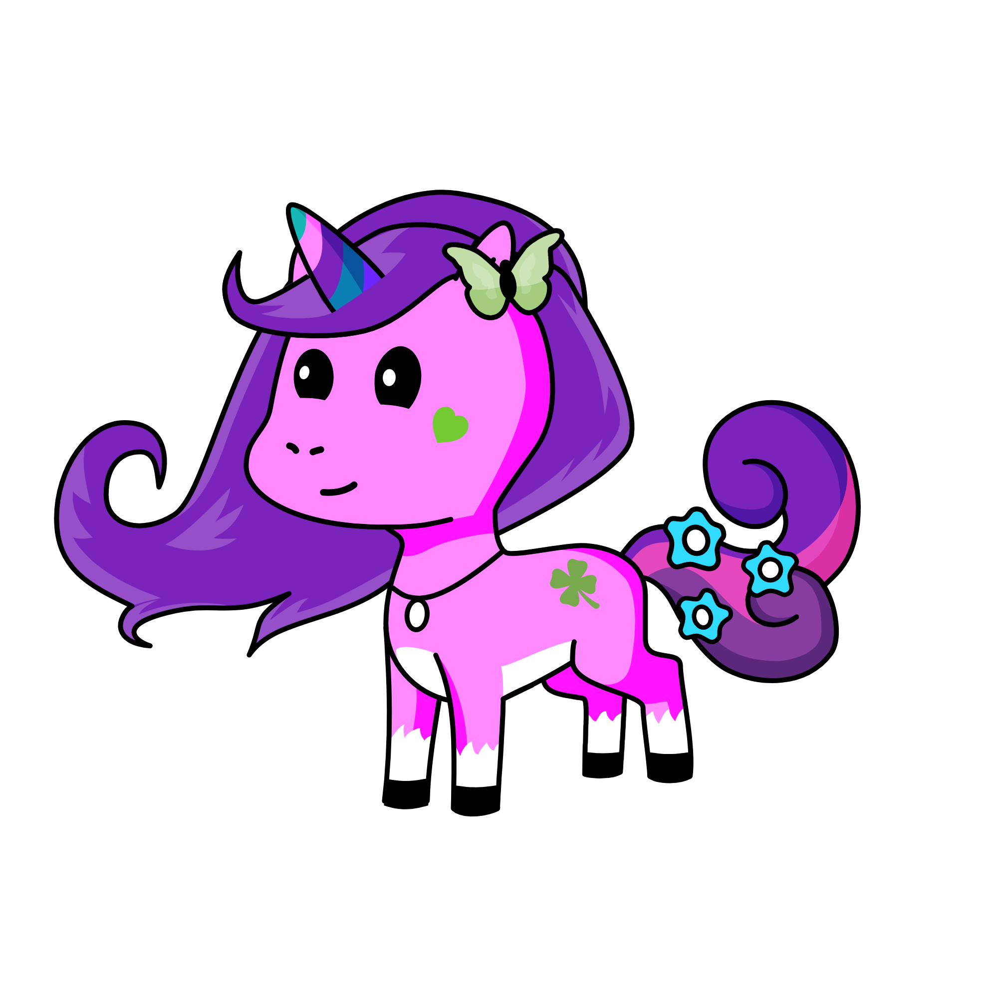 butterfly, the unicorn