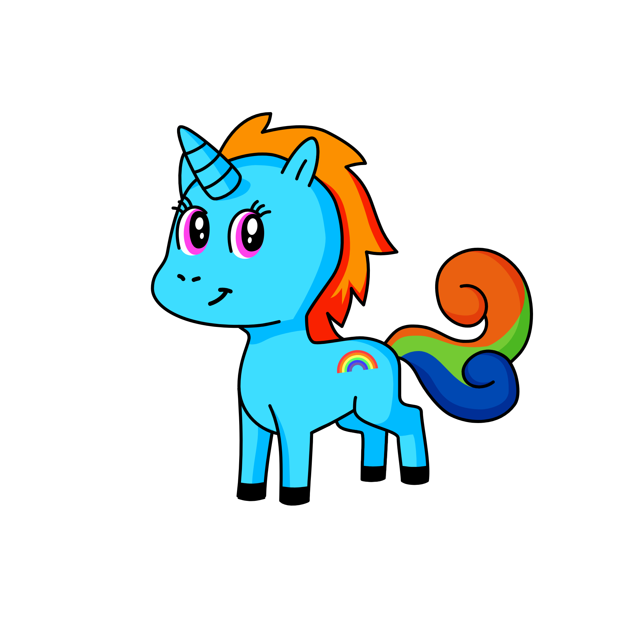 Rainbow Dash, the unicorn
