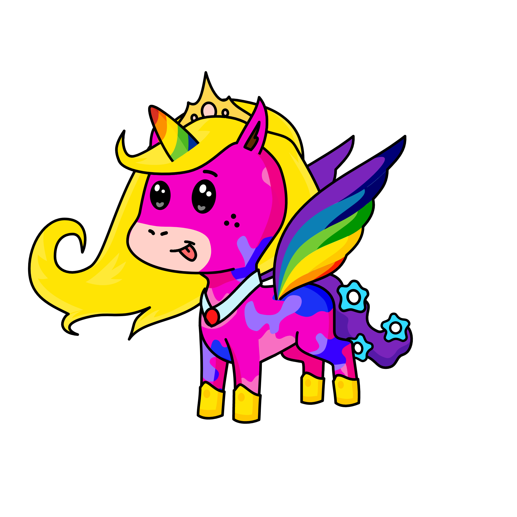 Queen party pop, the unicorn