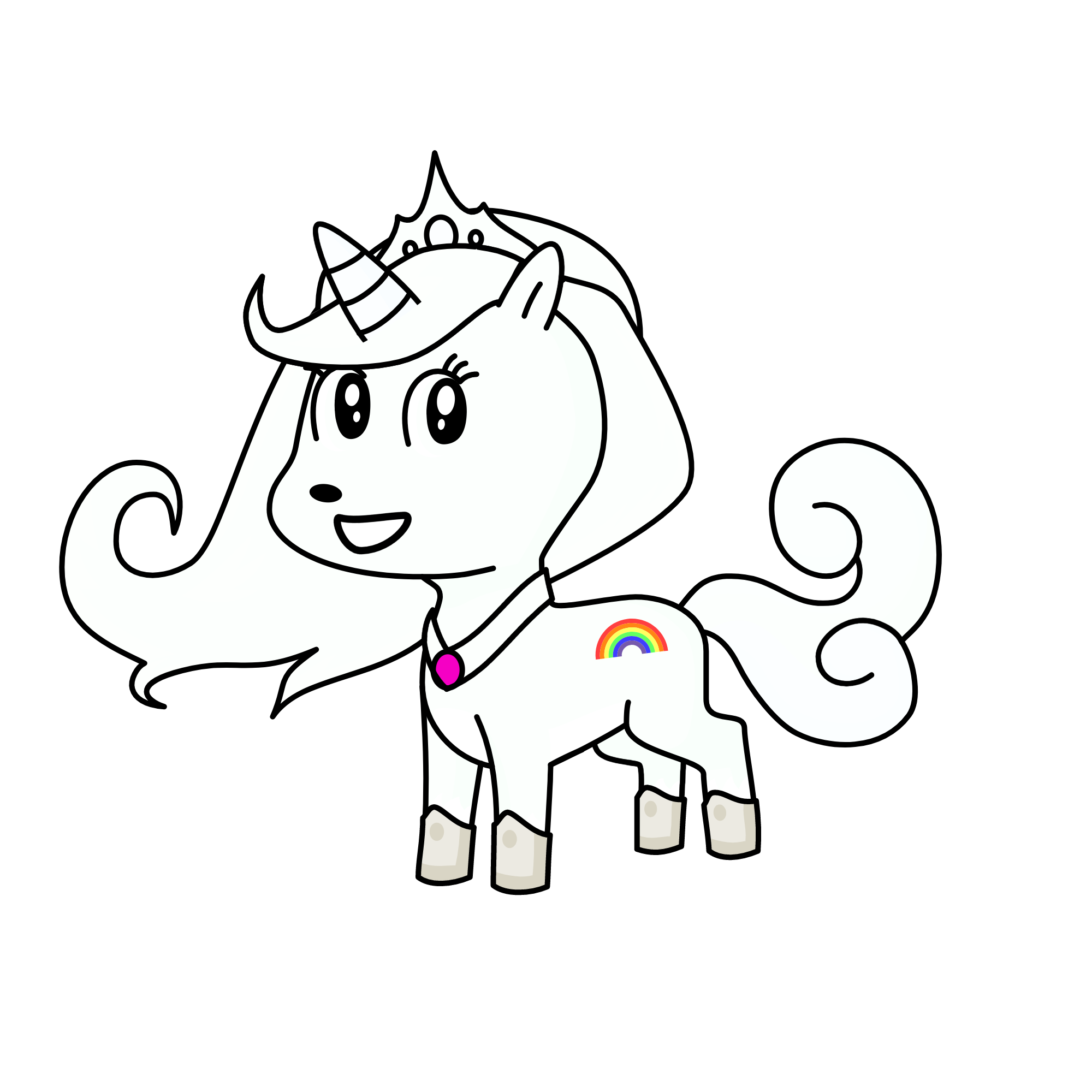 Queen white cloud, the unicorn