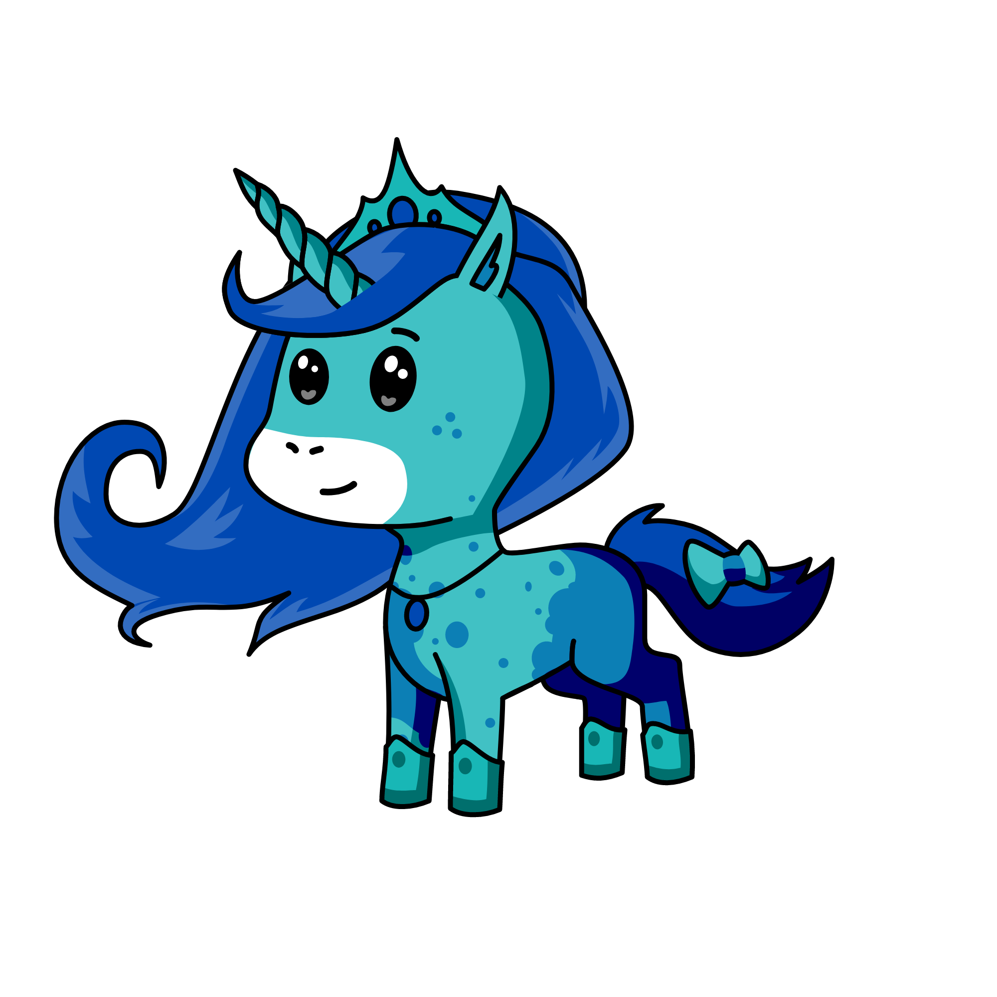 Snow lily princess of the cold, the unicorn