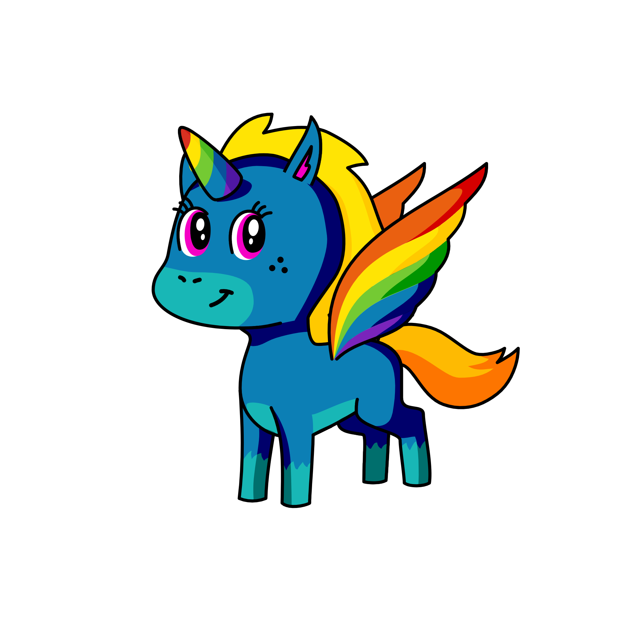 Rainbow dash🌈🌧⚡, the unicorn