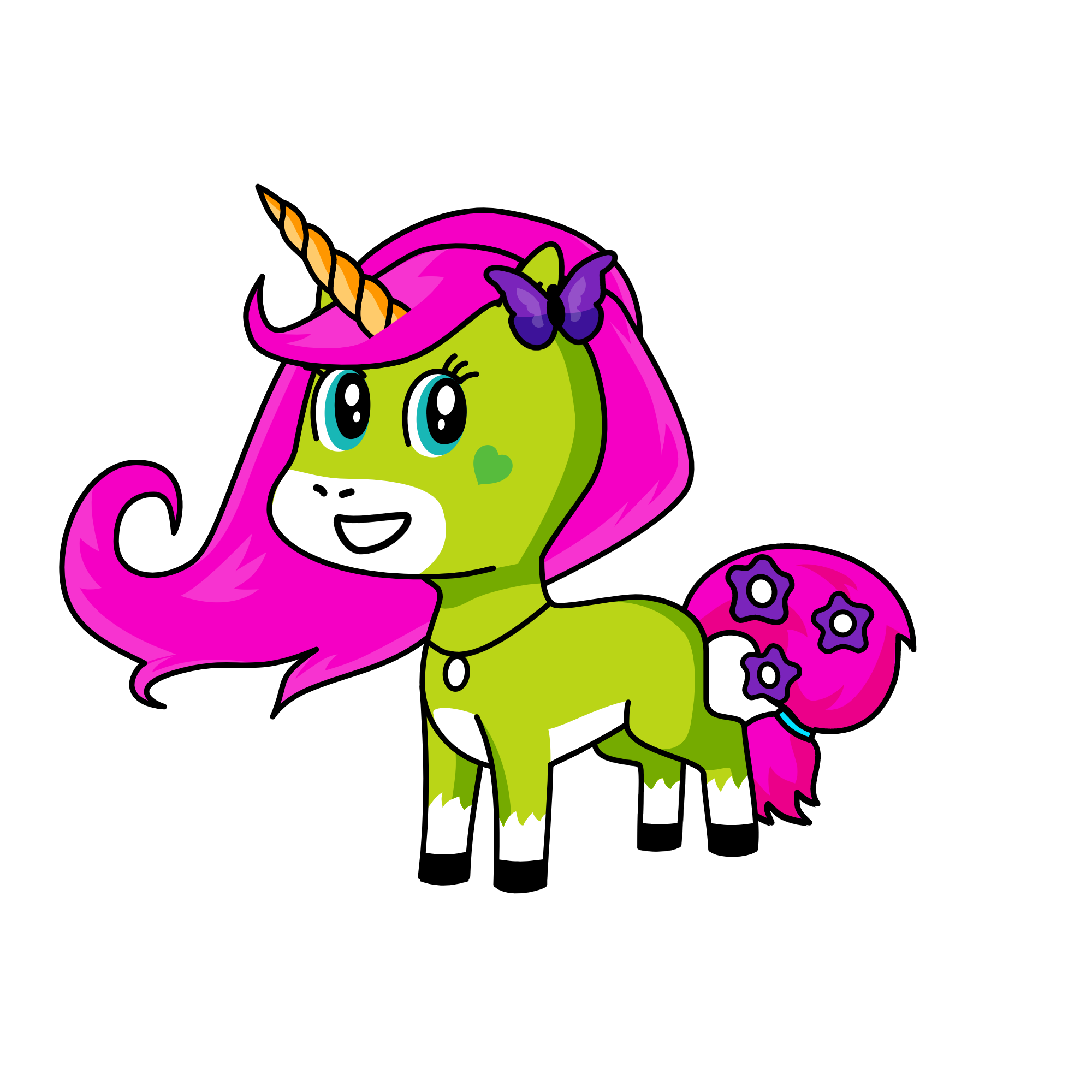 Elaine of the forest, the unicorn