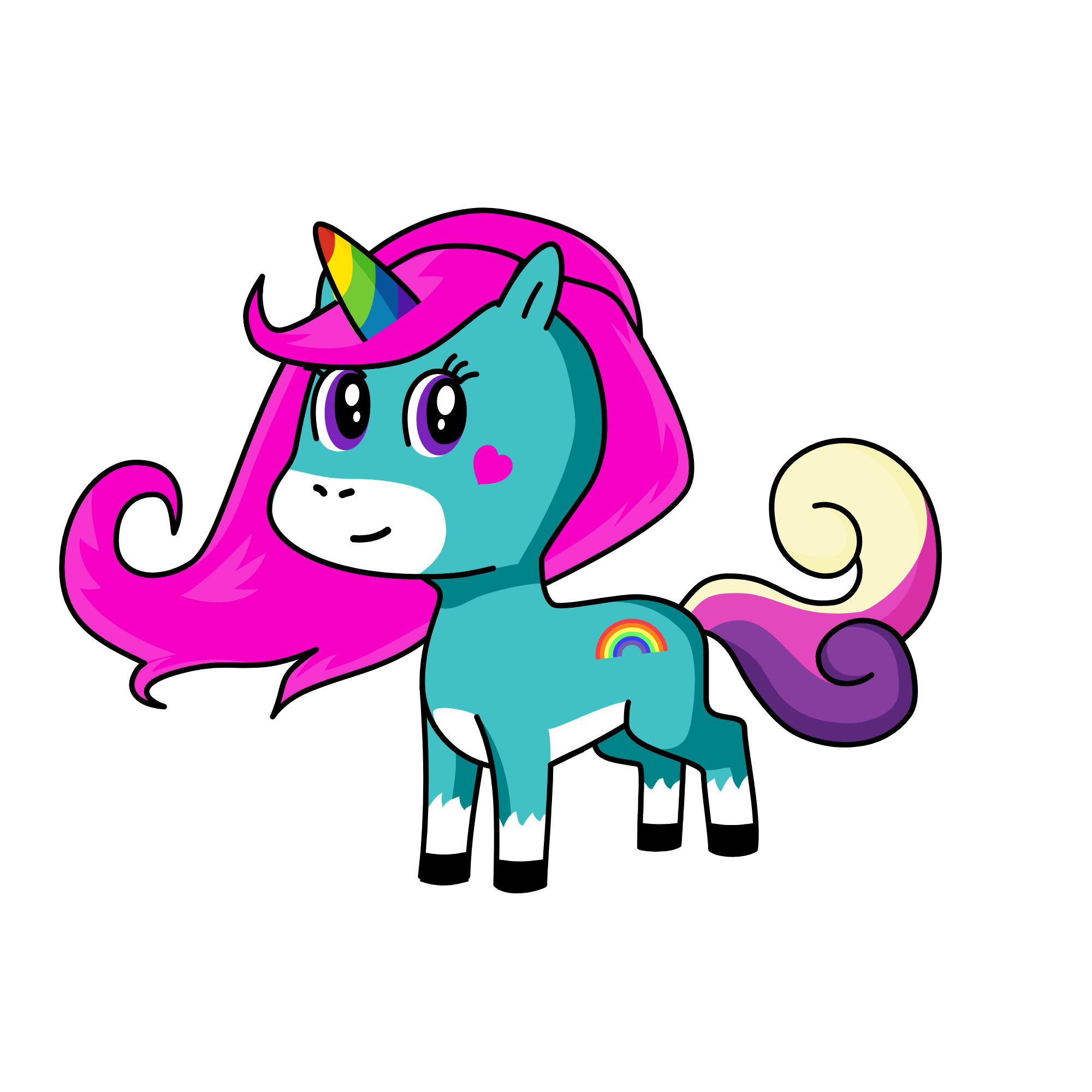 Rainbow, the unicorn