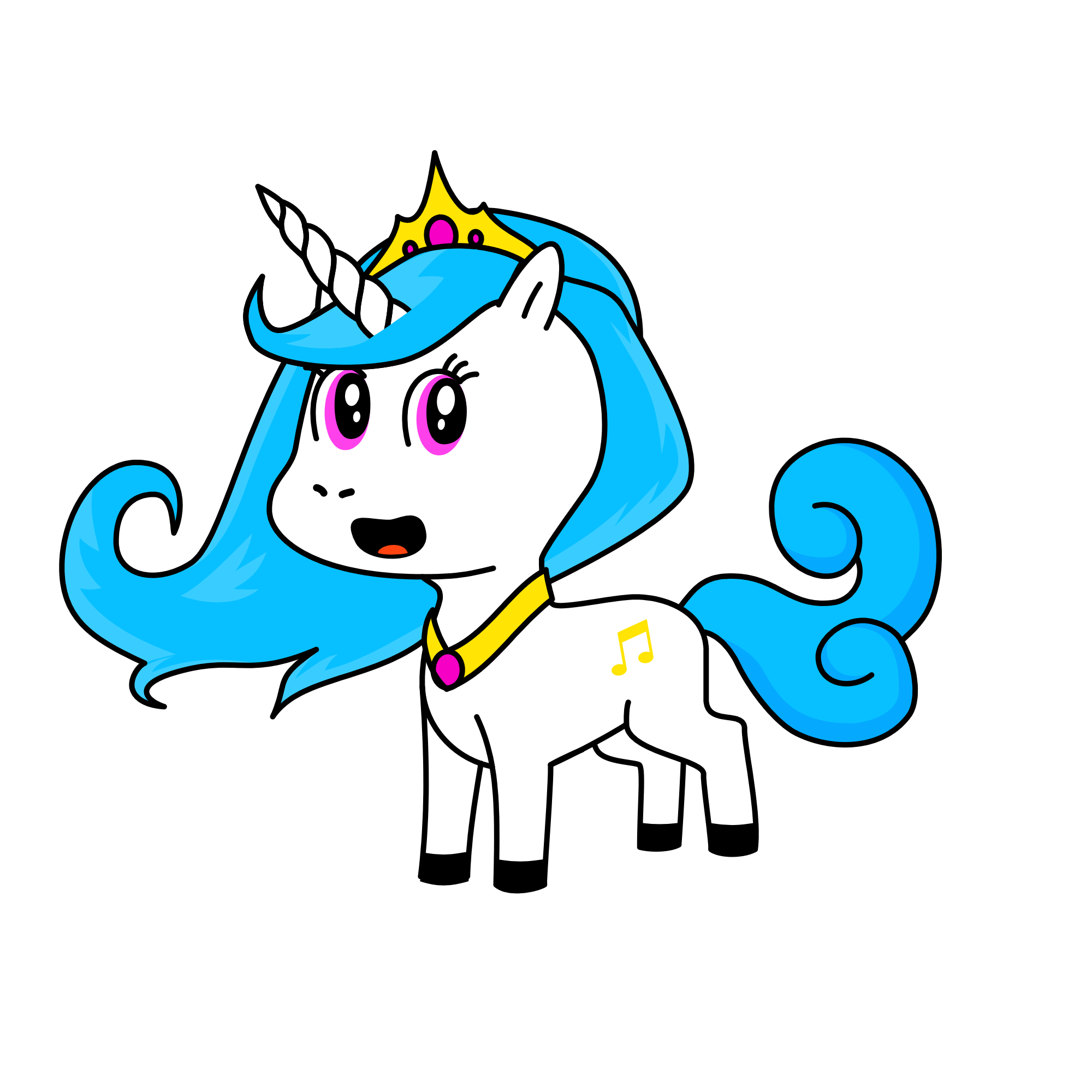 Talking kissing celaseia unicorn, the unicorn