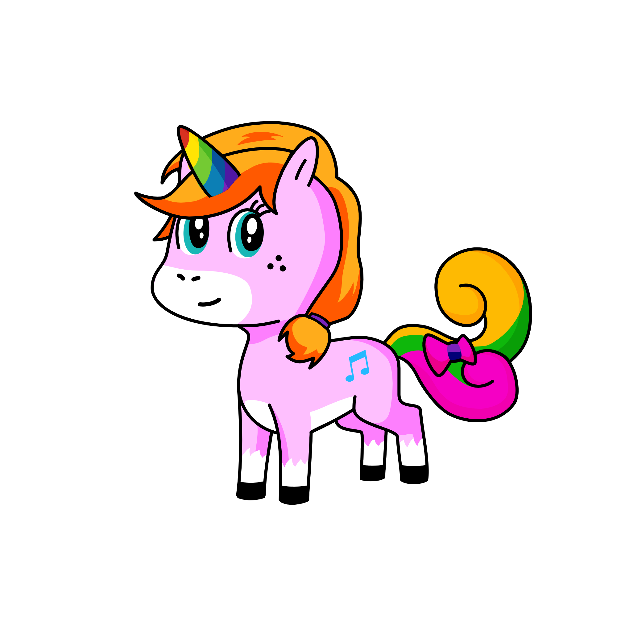 Rainbow, the unicorn