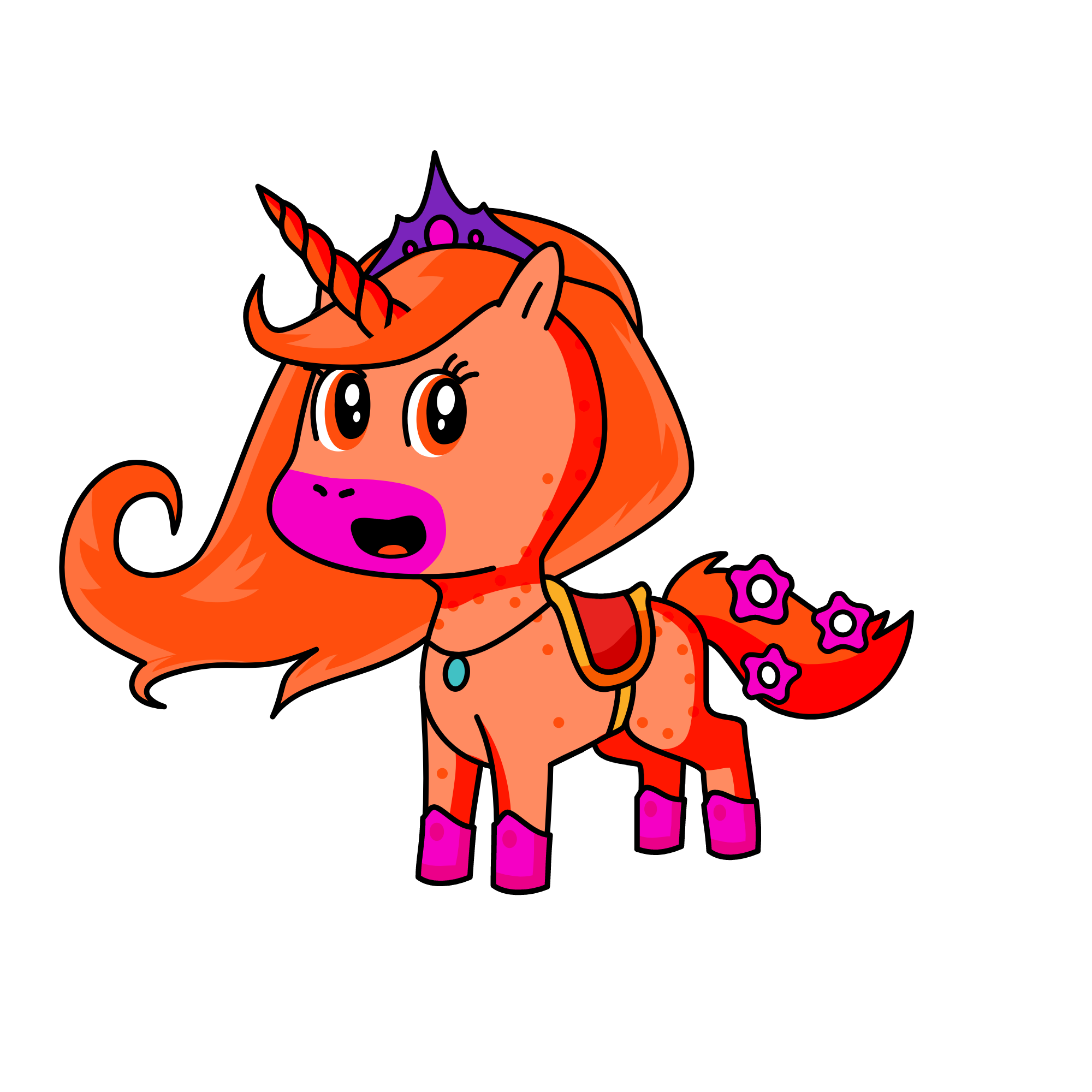 Rose Red, the unicorn