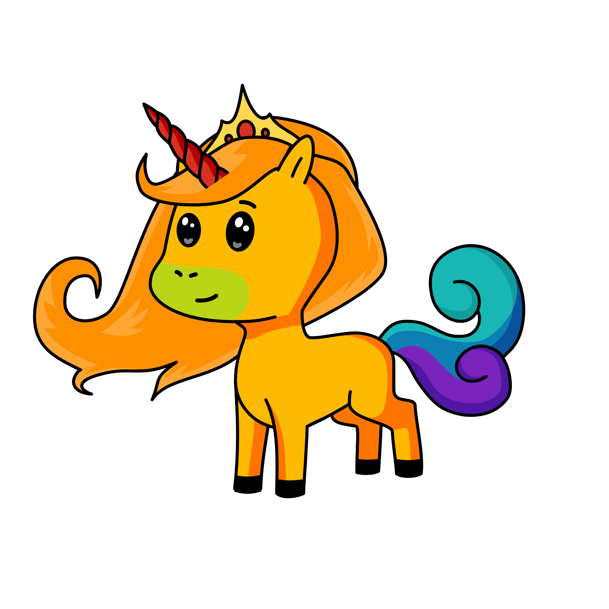 Cornify Queen Unicorn, the unicorn