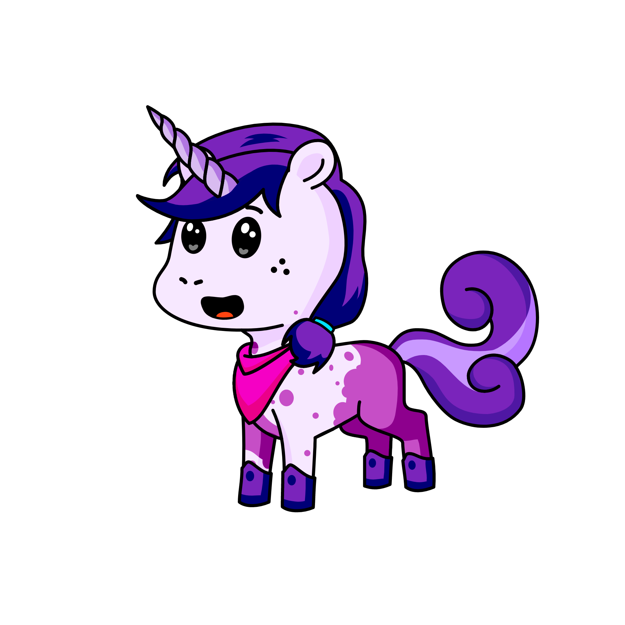 Violet, the unicorn