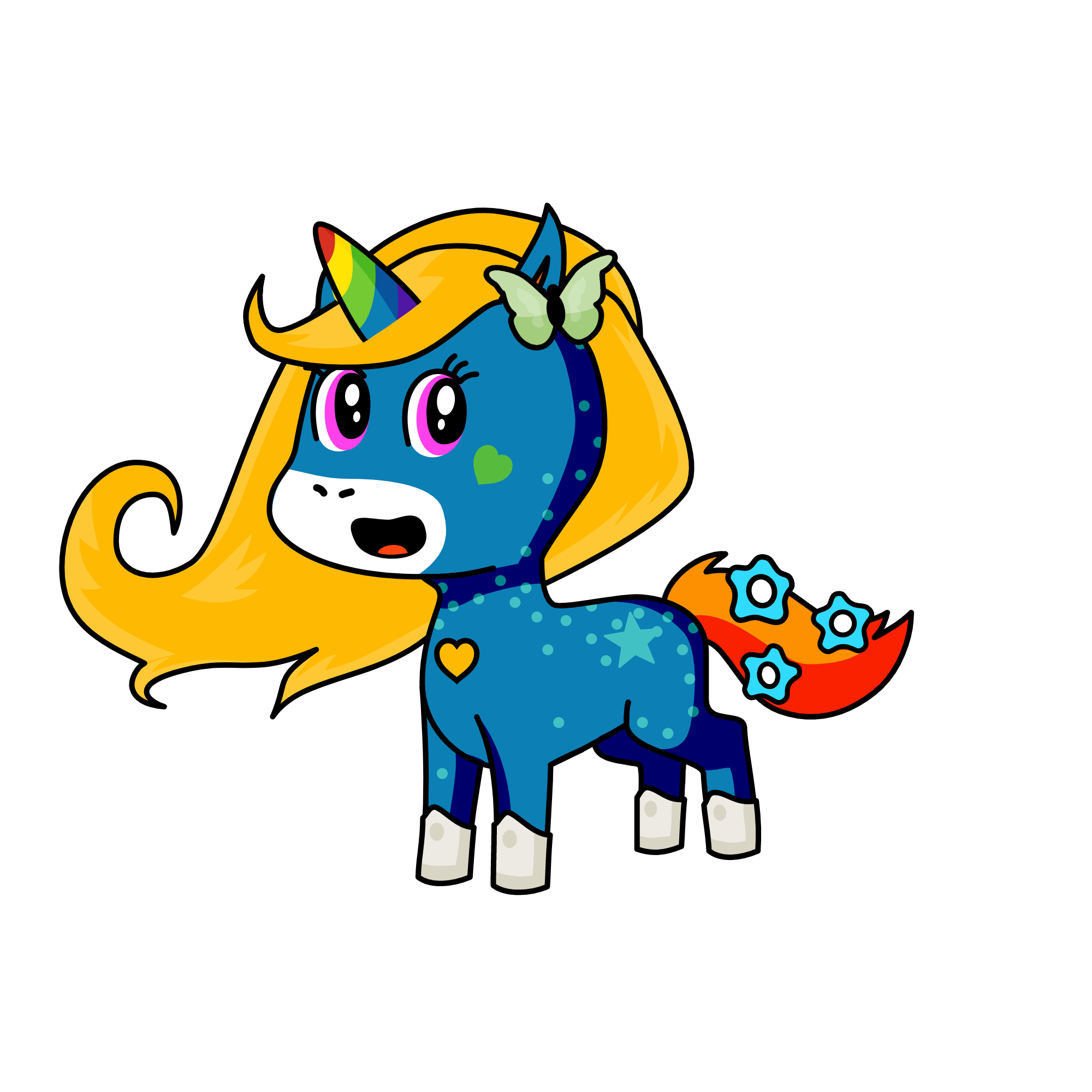 Icy girl, the unicorn
