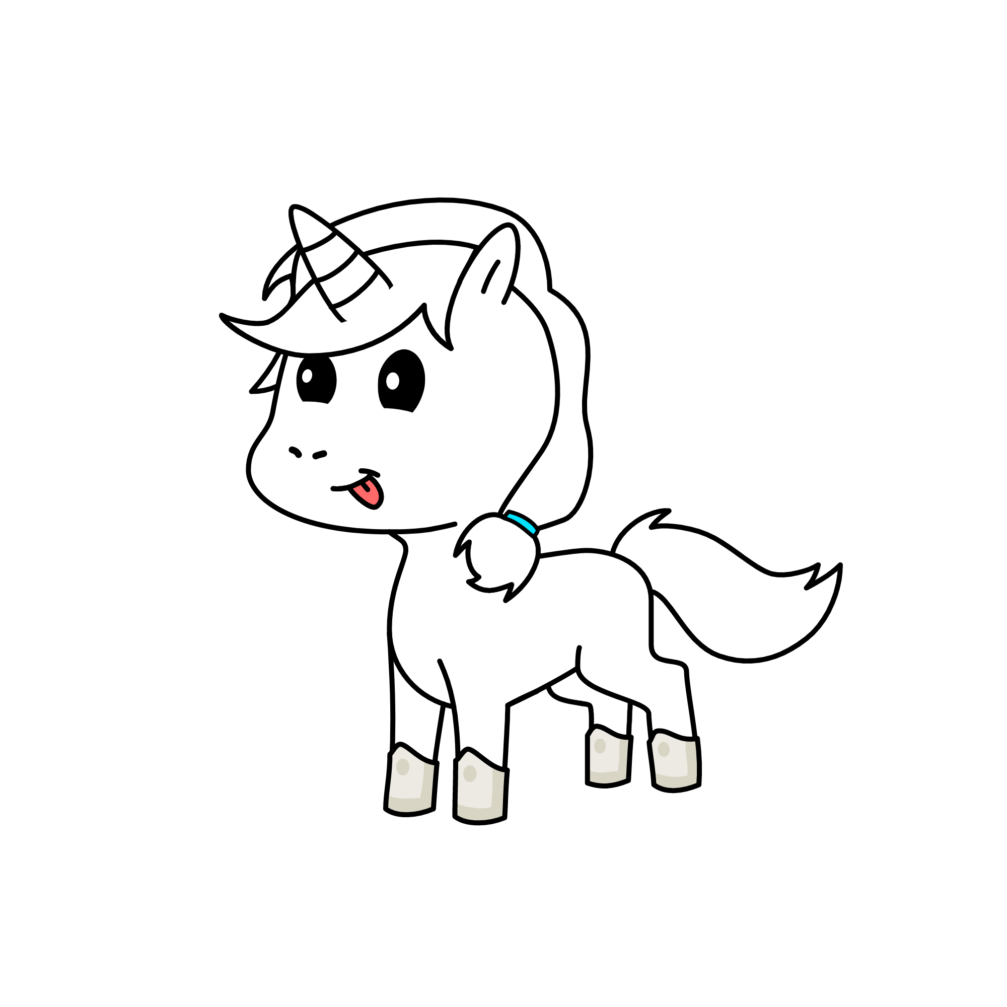 Shimmering snow , the unicorn