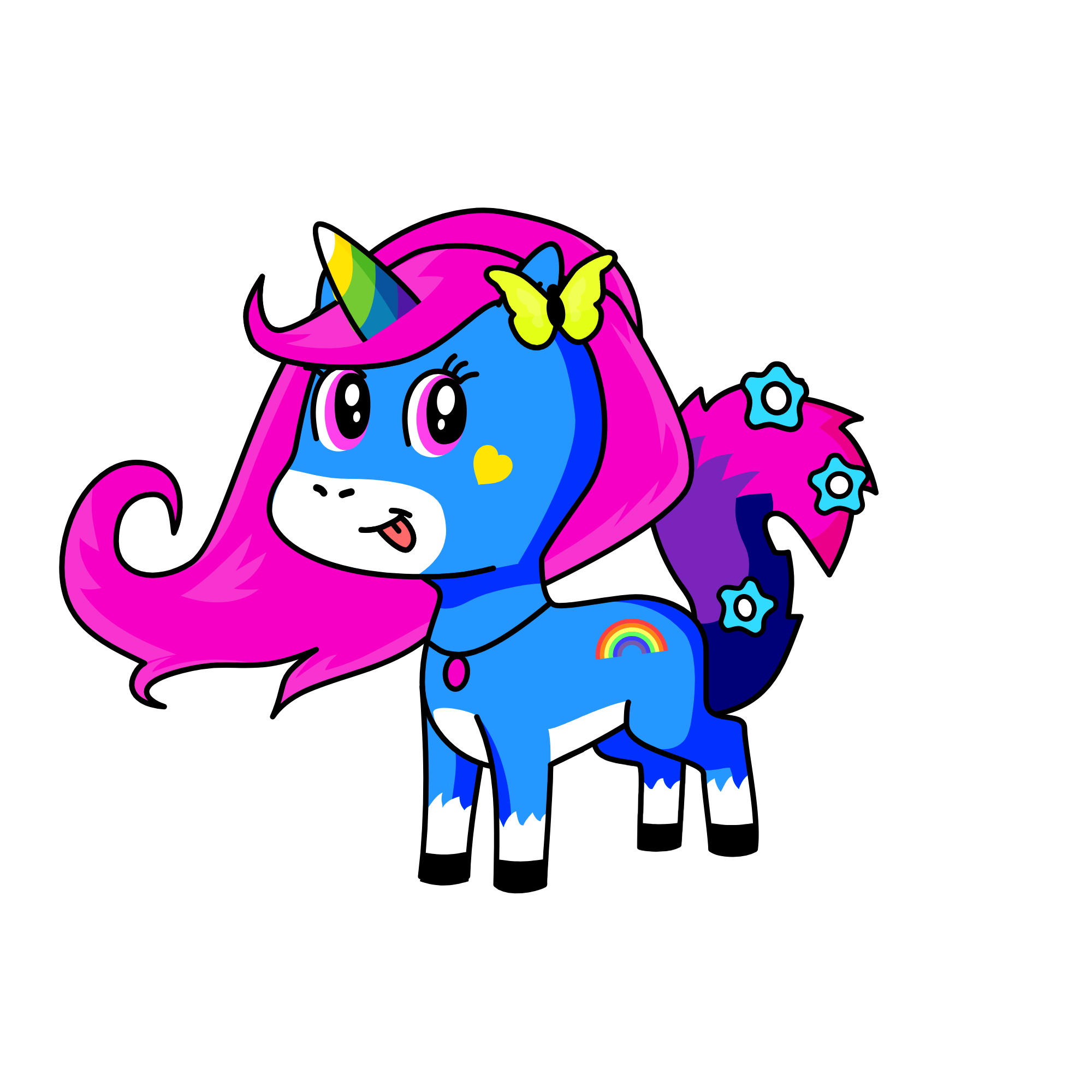 Sparkly Flame, the unicorn