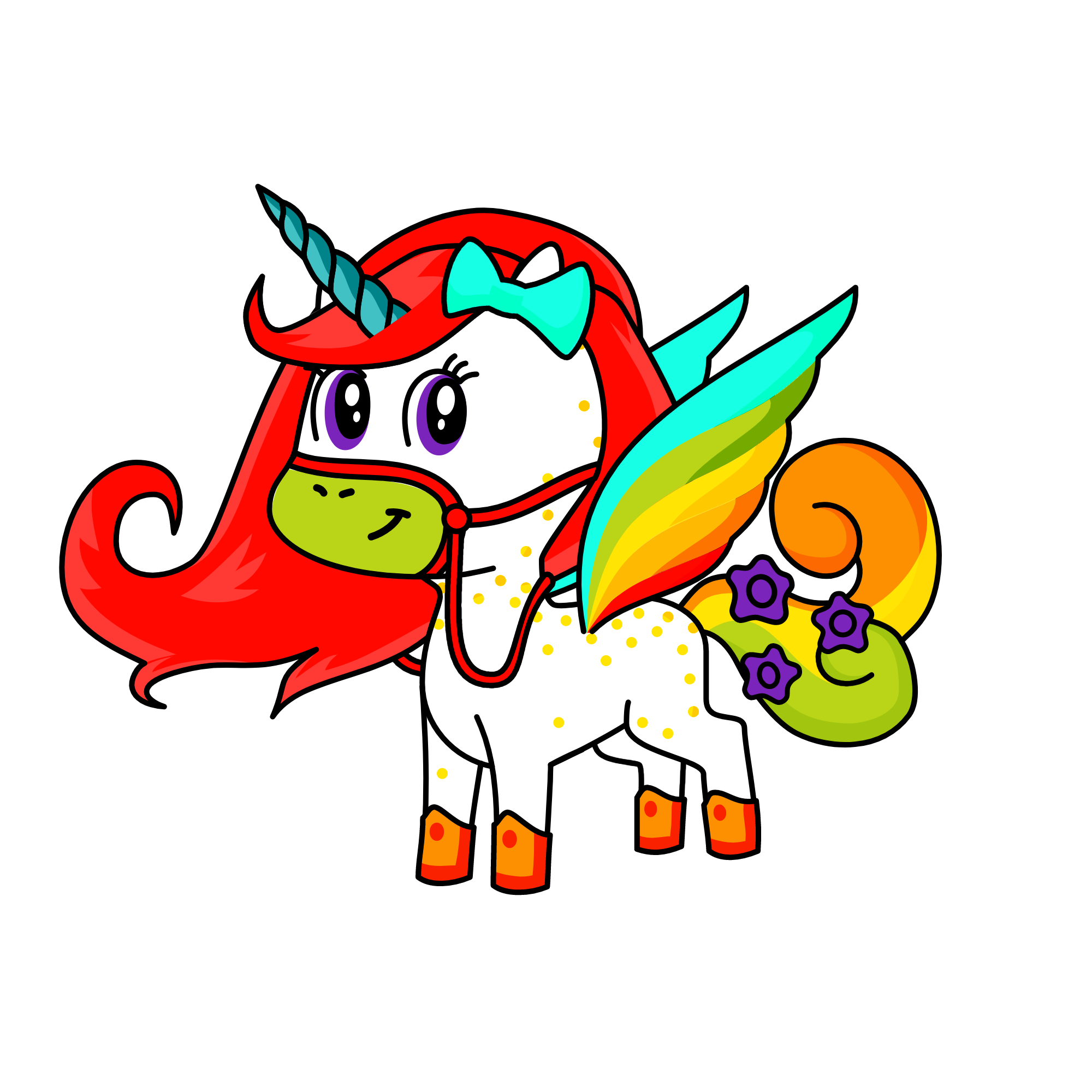 Rainbow!(join Rainbow's rainbow club), the unicorn