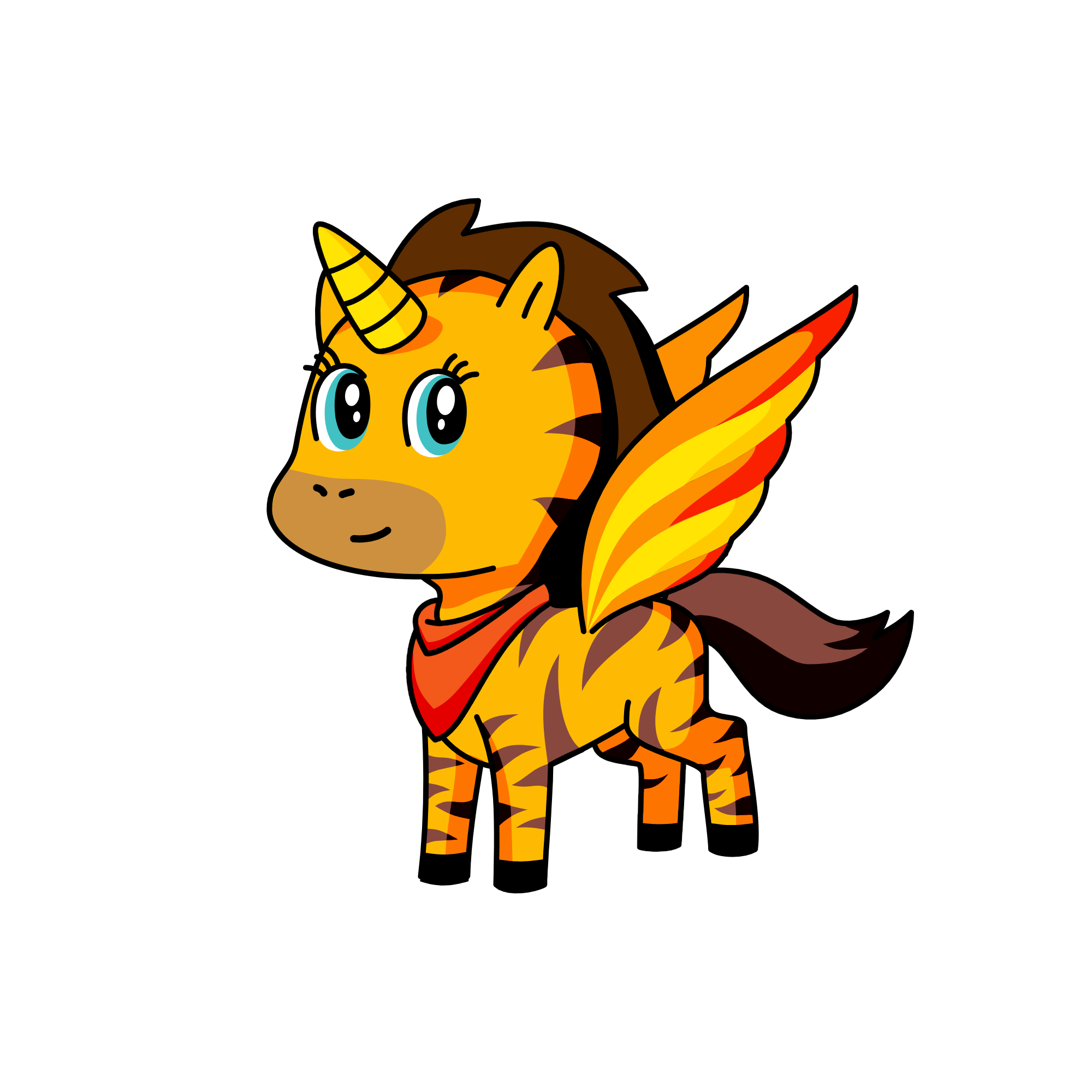 Sunset, the unicorn