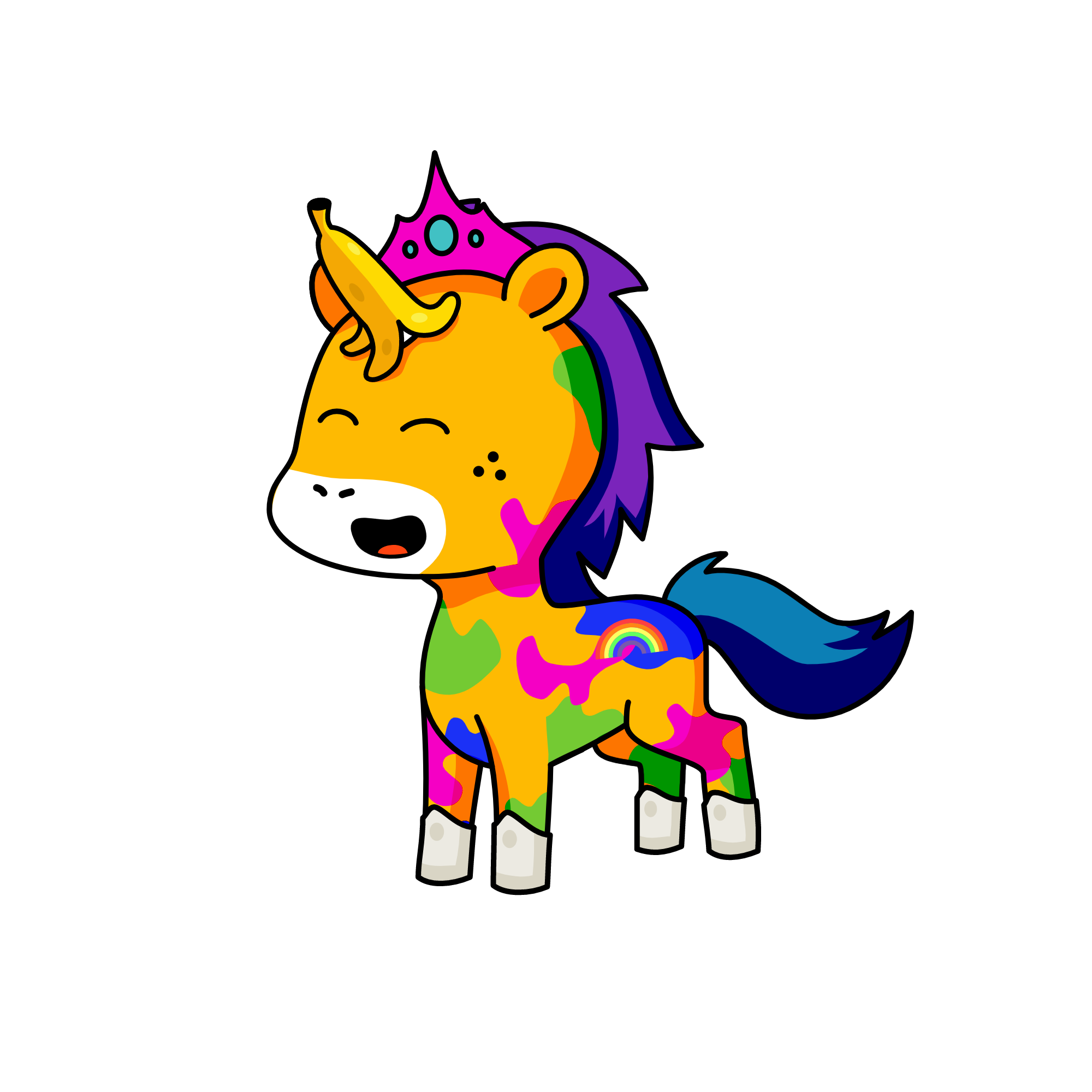 yellow, the unicorn