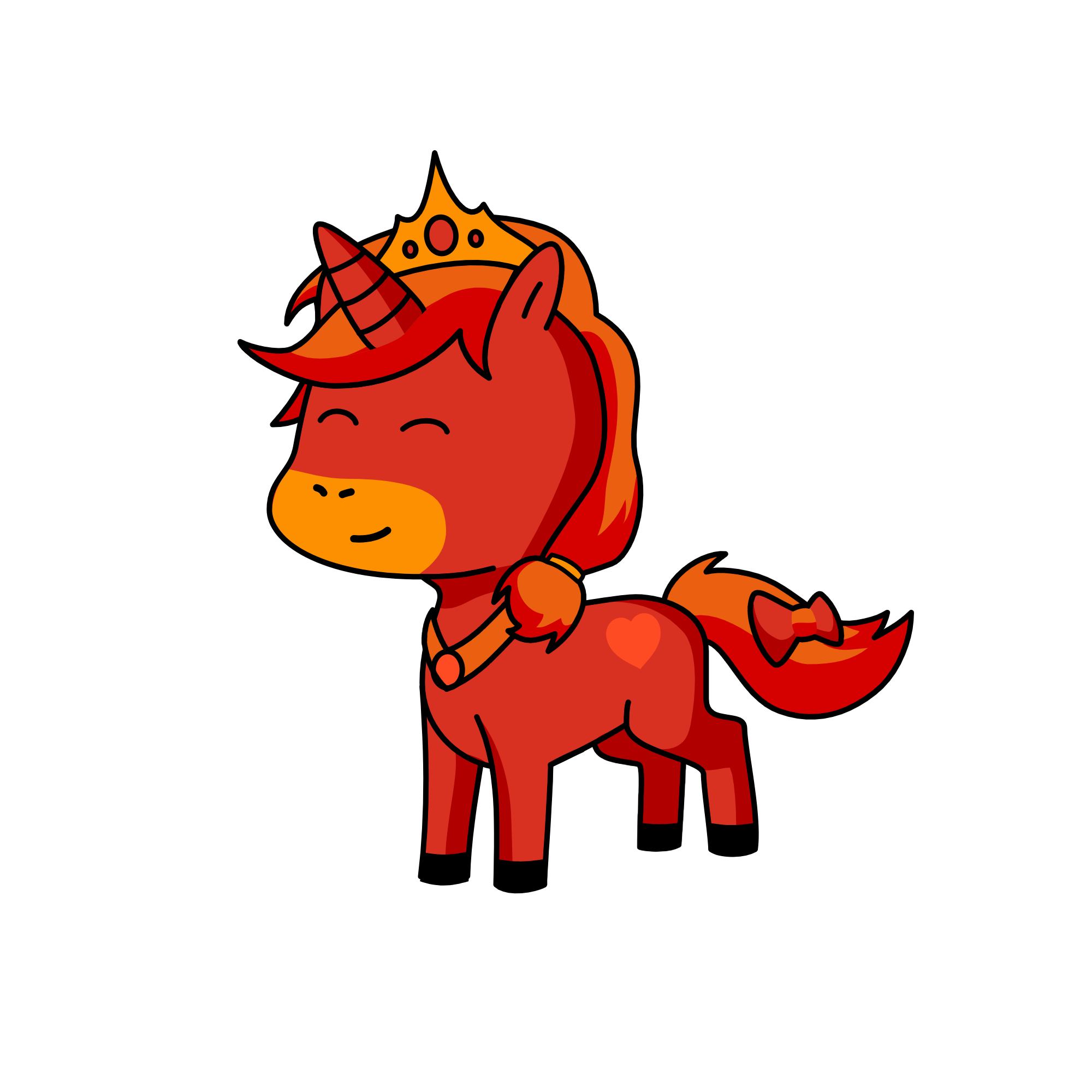 Redly princess, the unicorn
