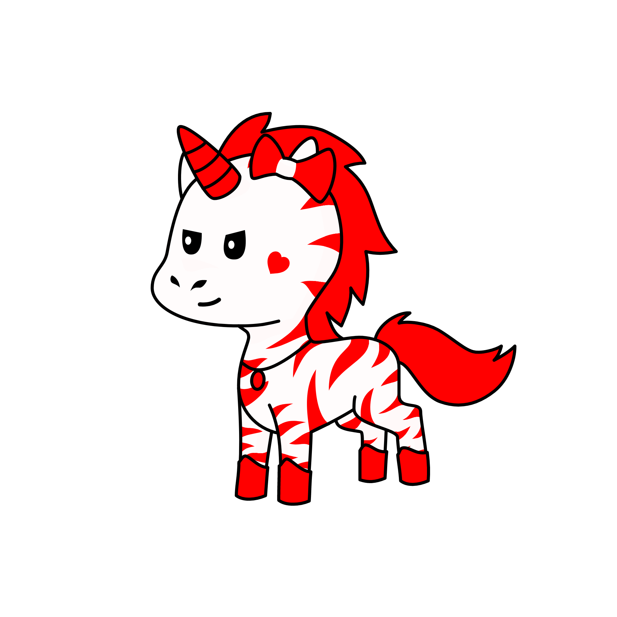 red horse, the unicorn