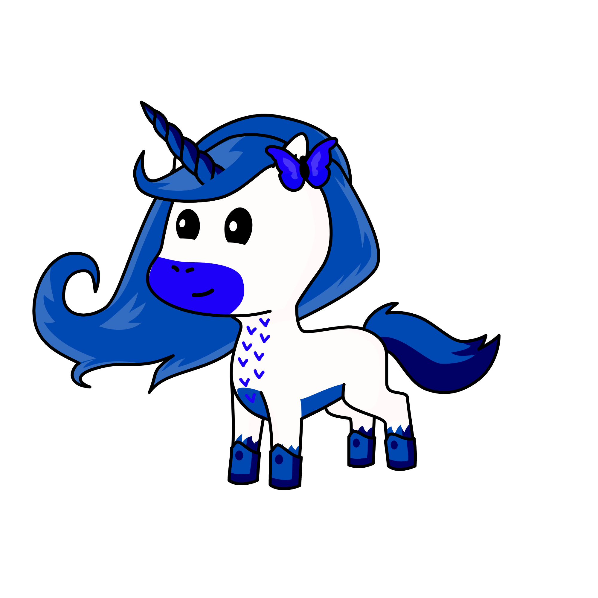blue she, the unicorn
