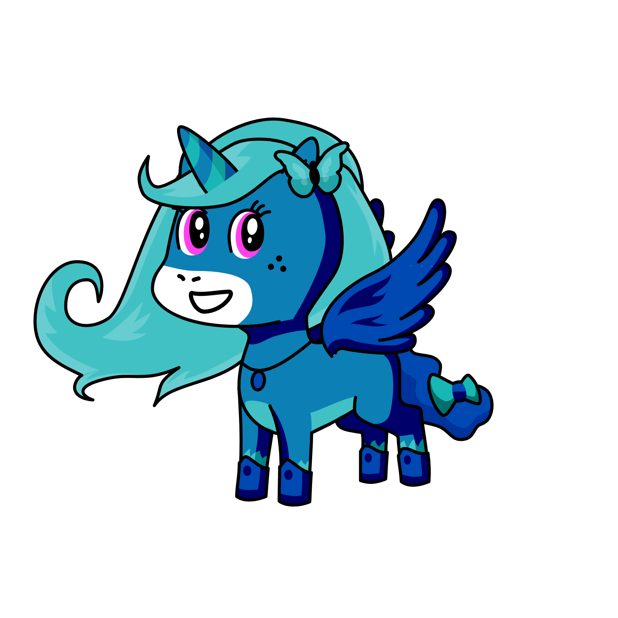 bluewy, the unicorn