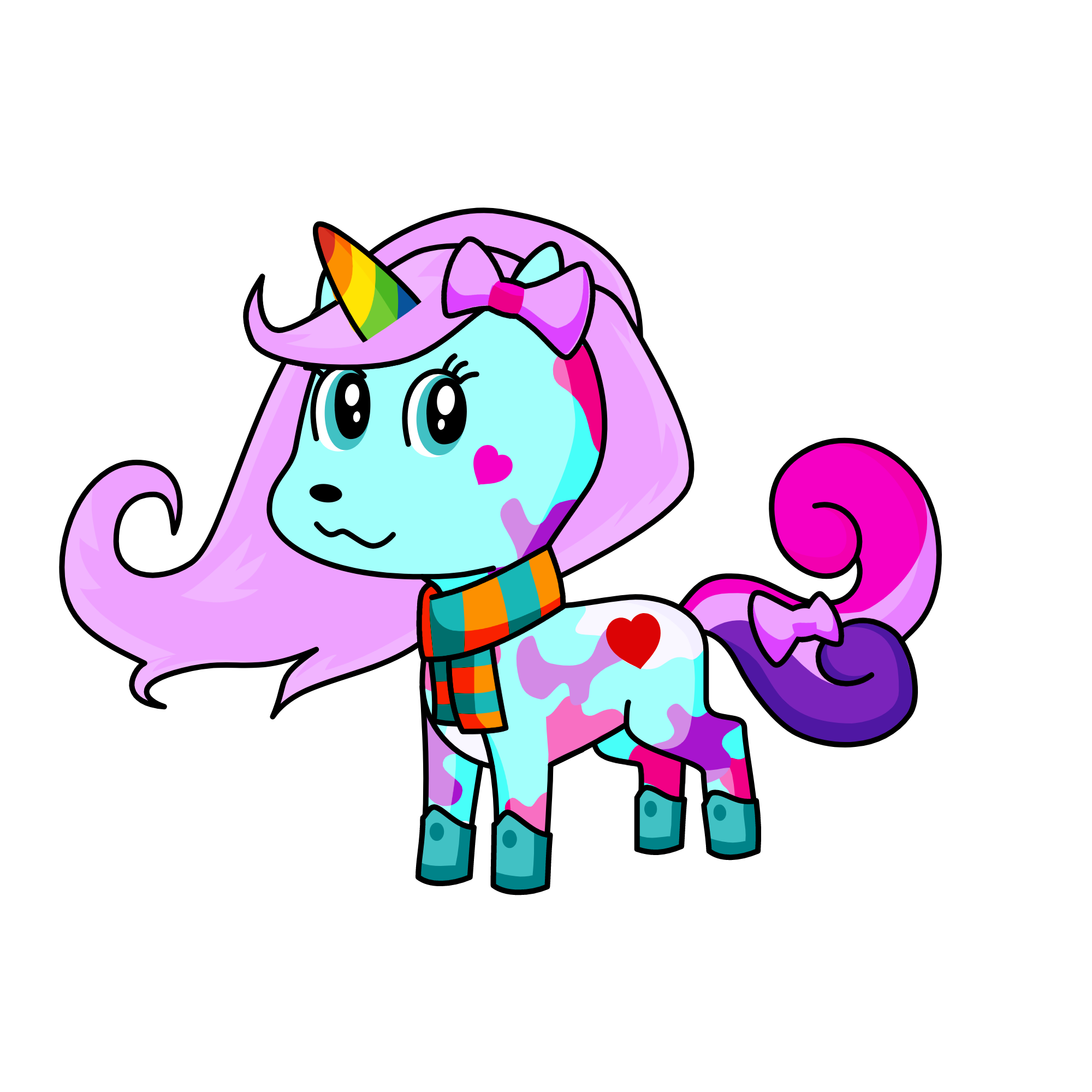 Rainbow, the unicorn