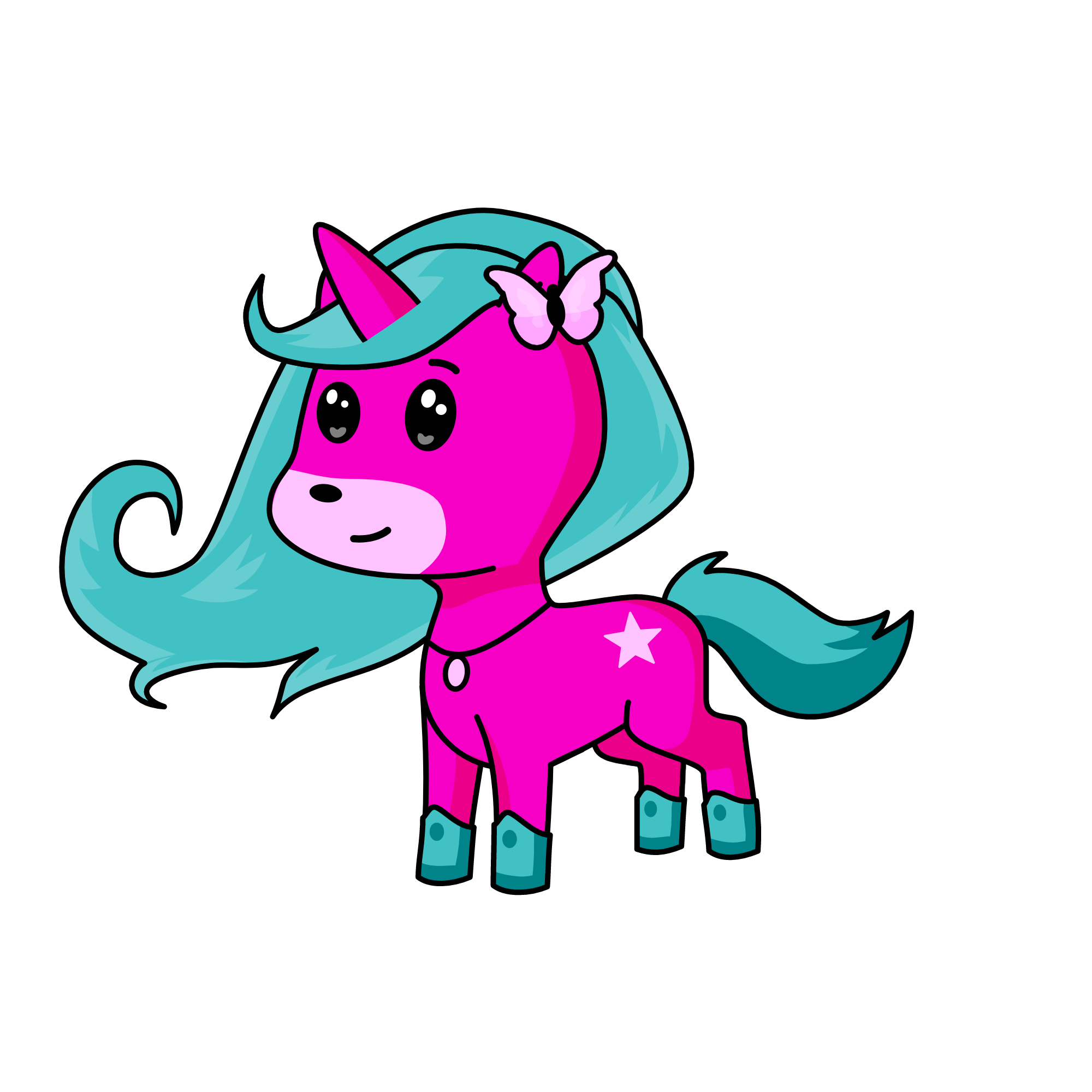 pinky cool, the unicorn