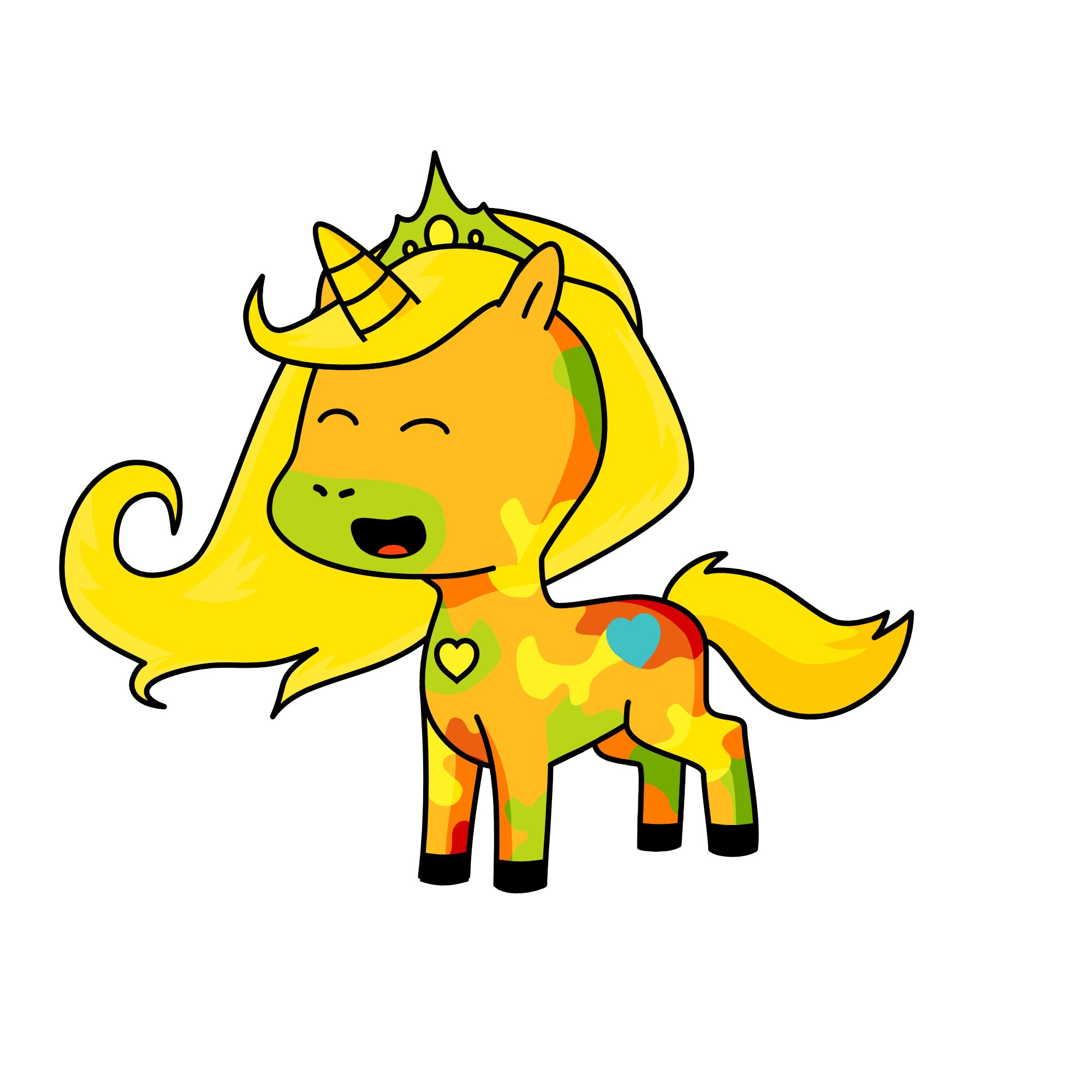 yellow corn, the unicorn