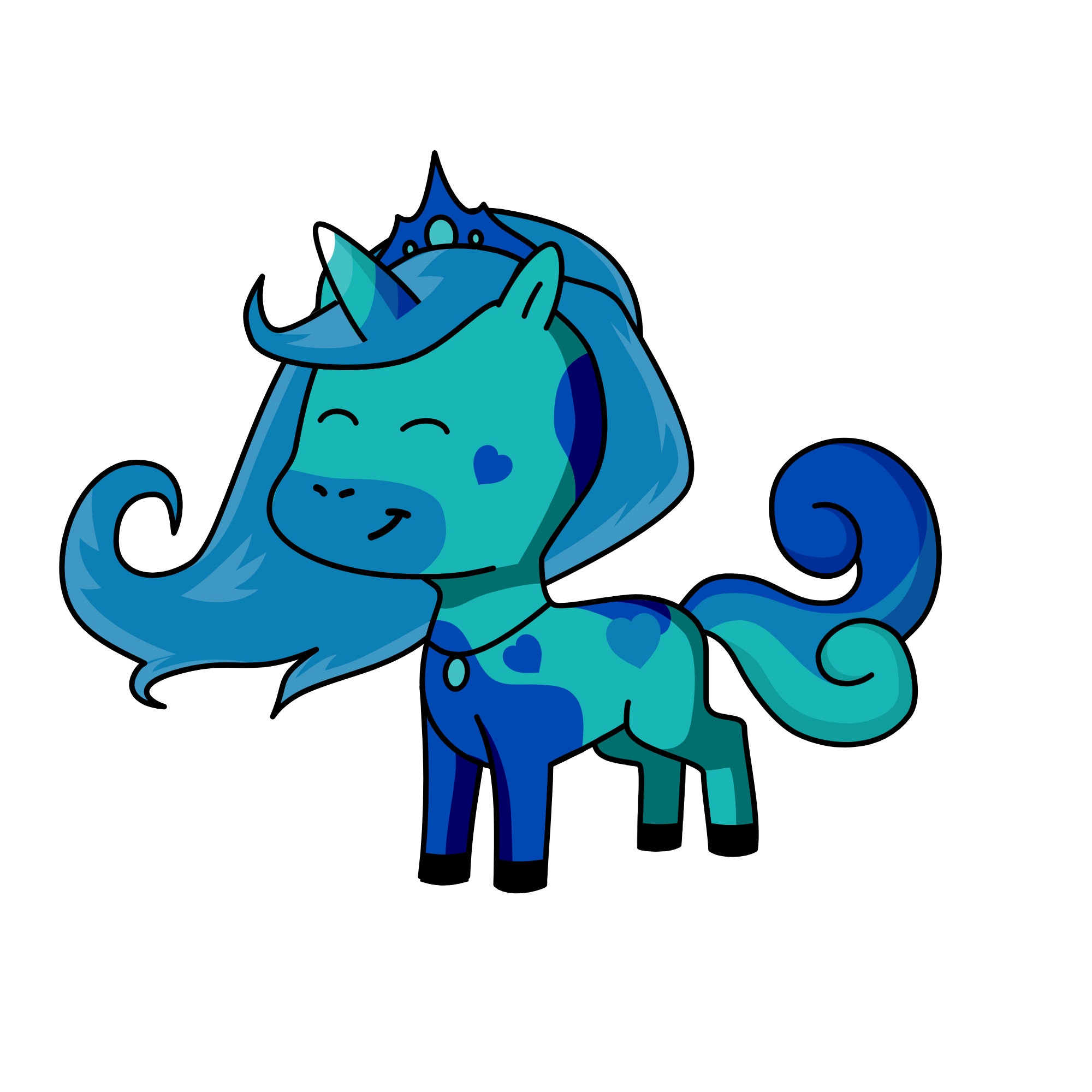 Blue Snowy Unicorn, the unicorn