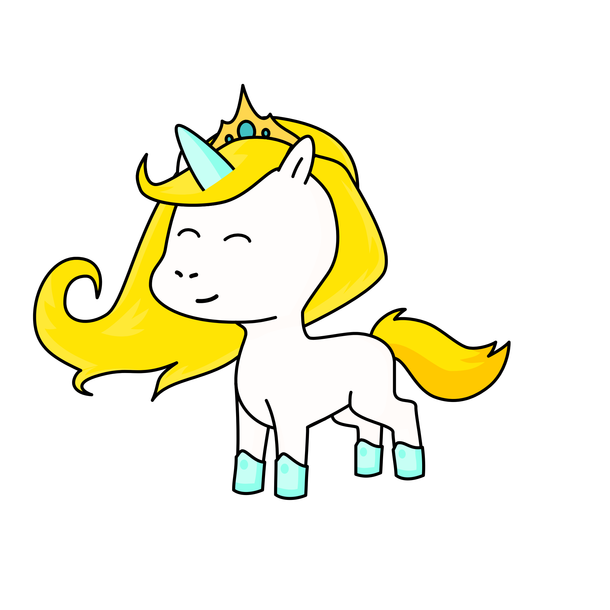 Blacky, the unicorn