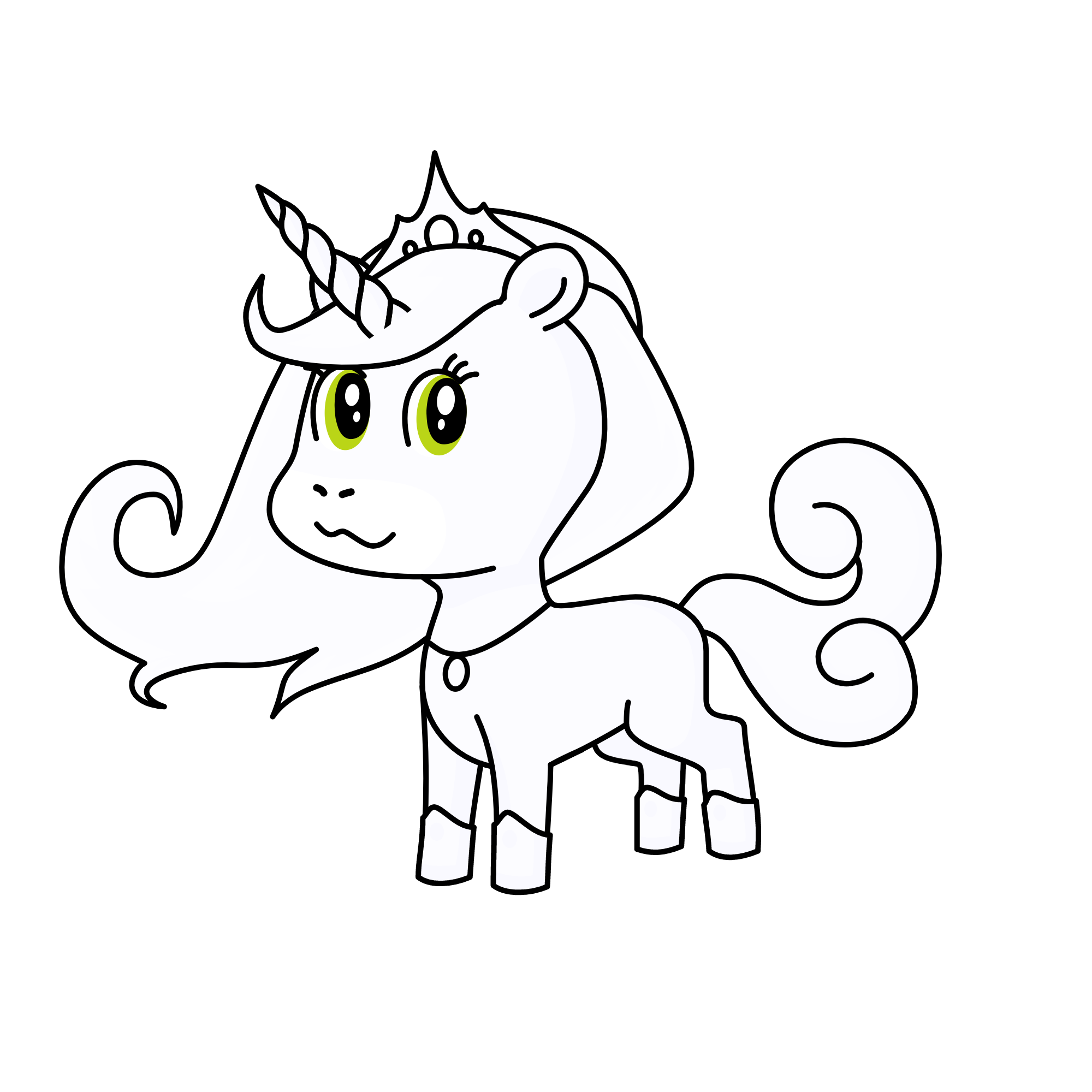 the princess of snow, the unicorn