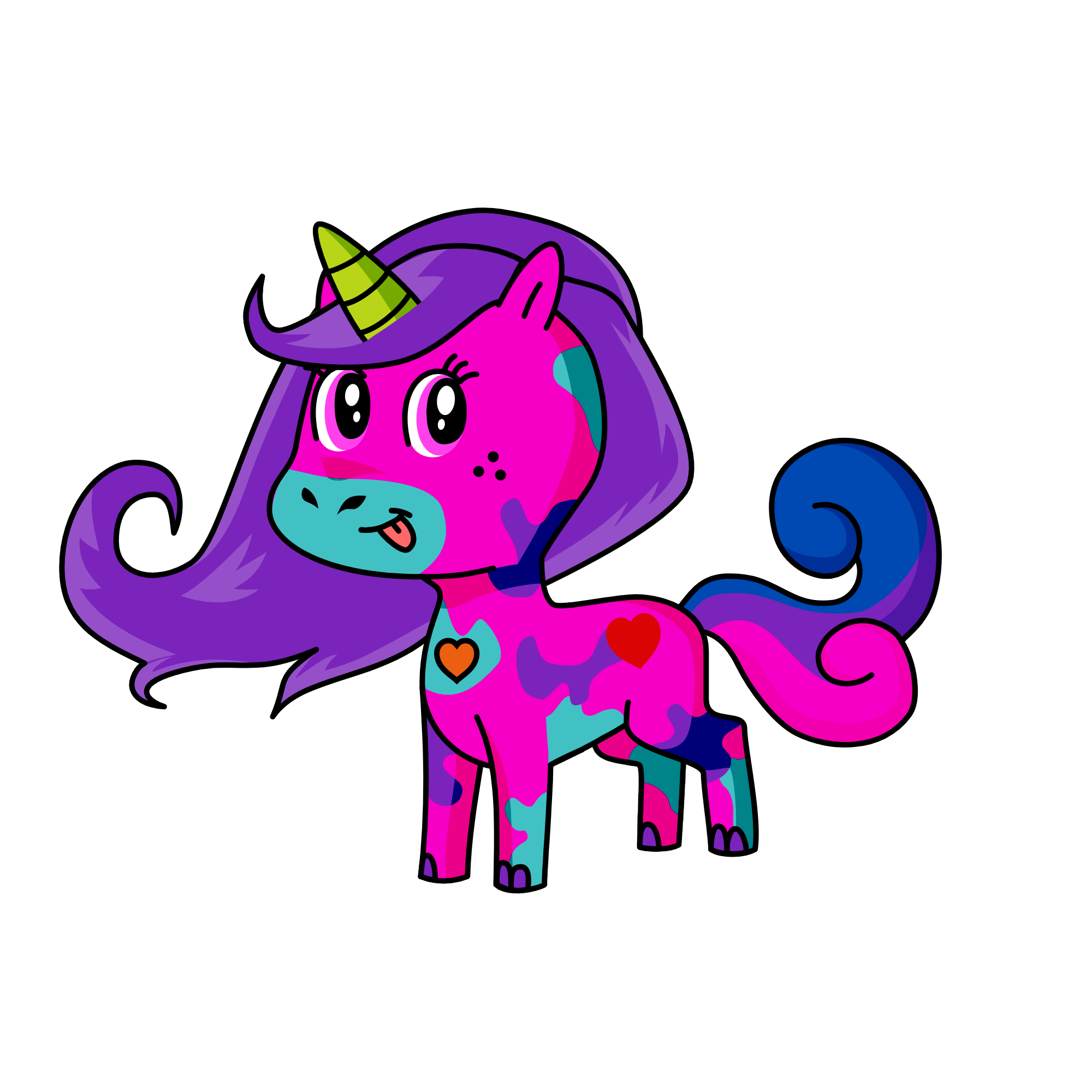 rainbow art, the unicorn