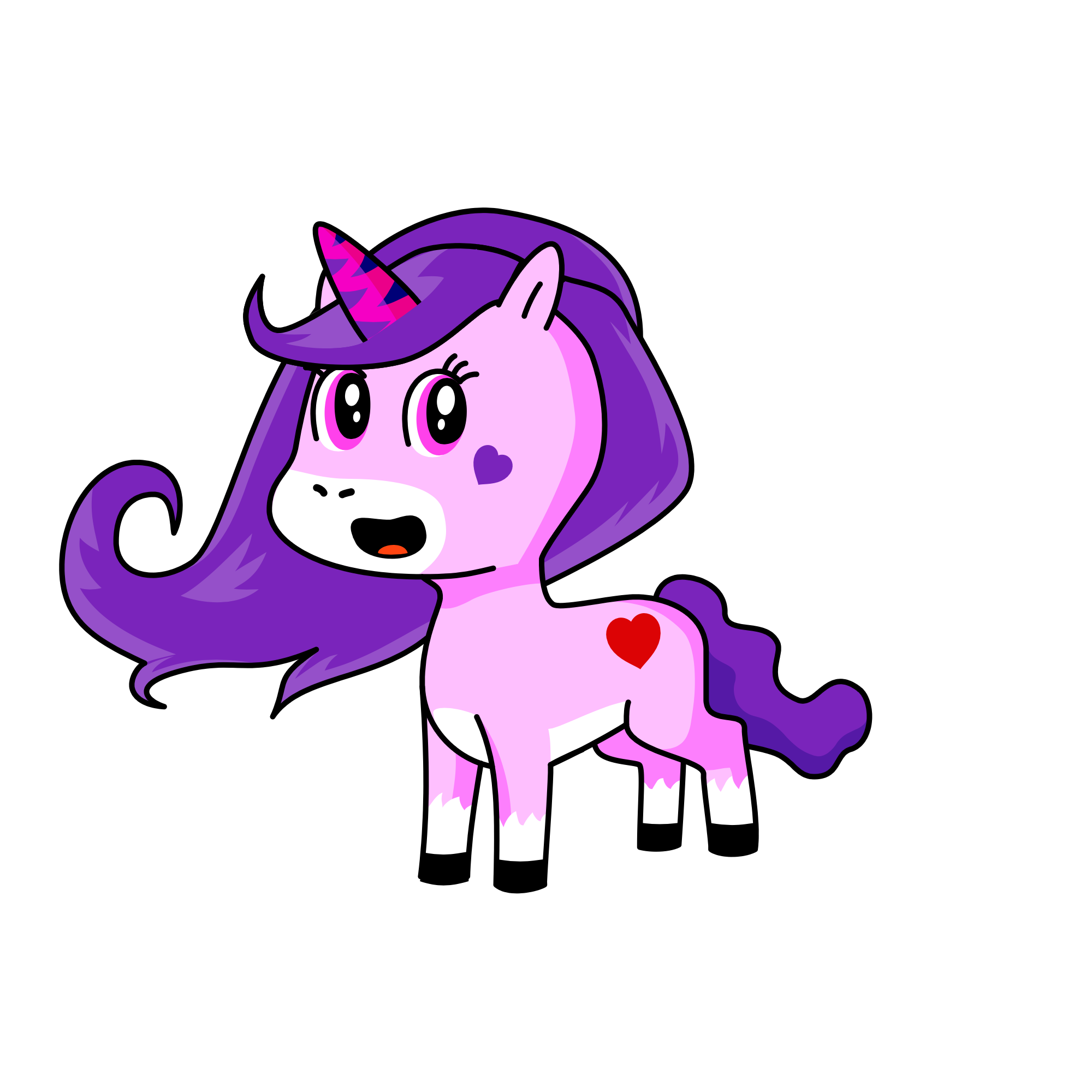 Violet, the unicorn