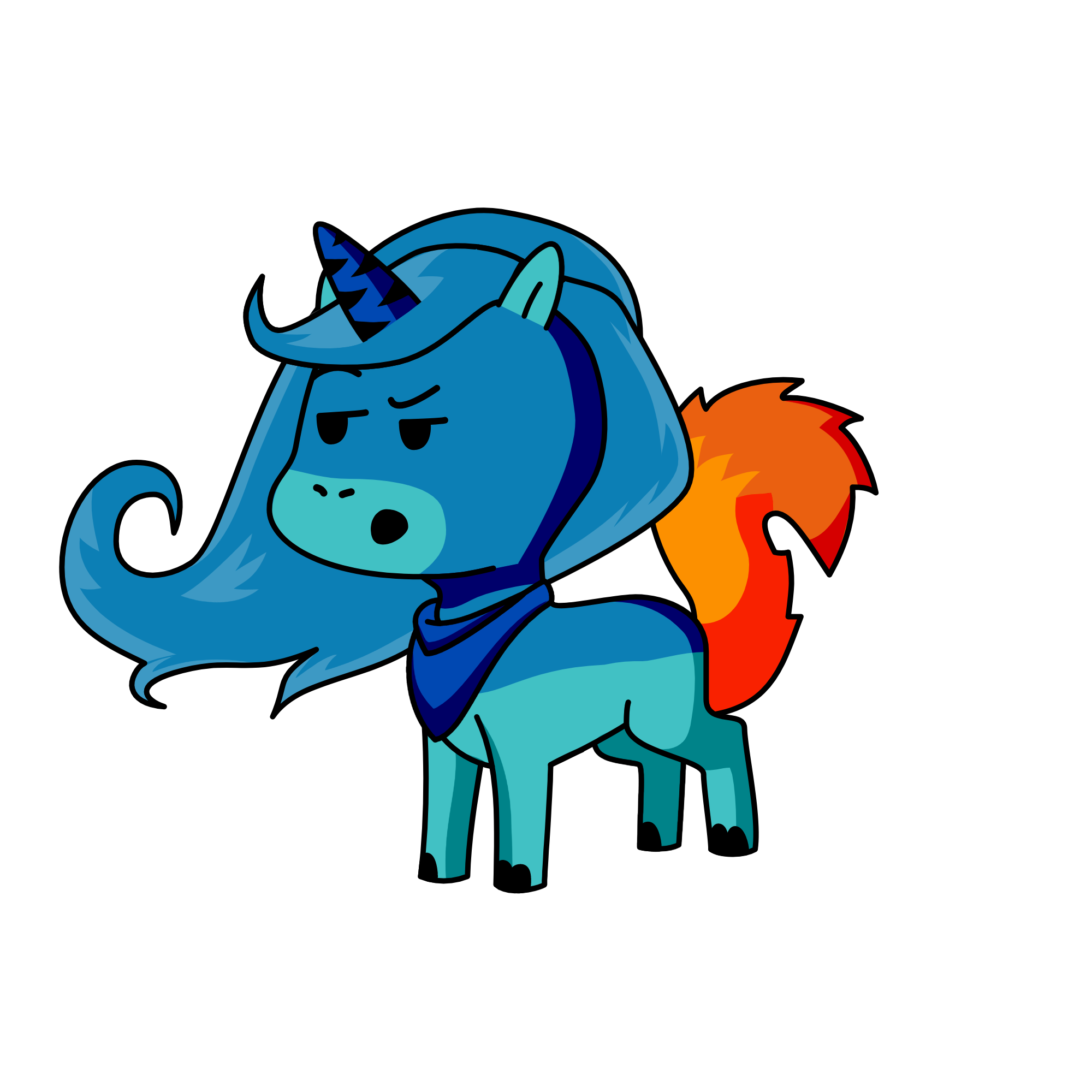 Sassy McFiretail, the unicorn
