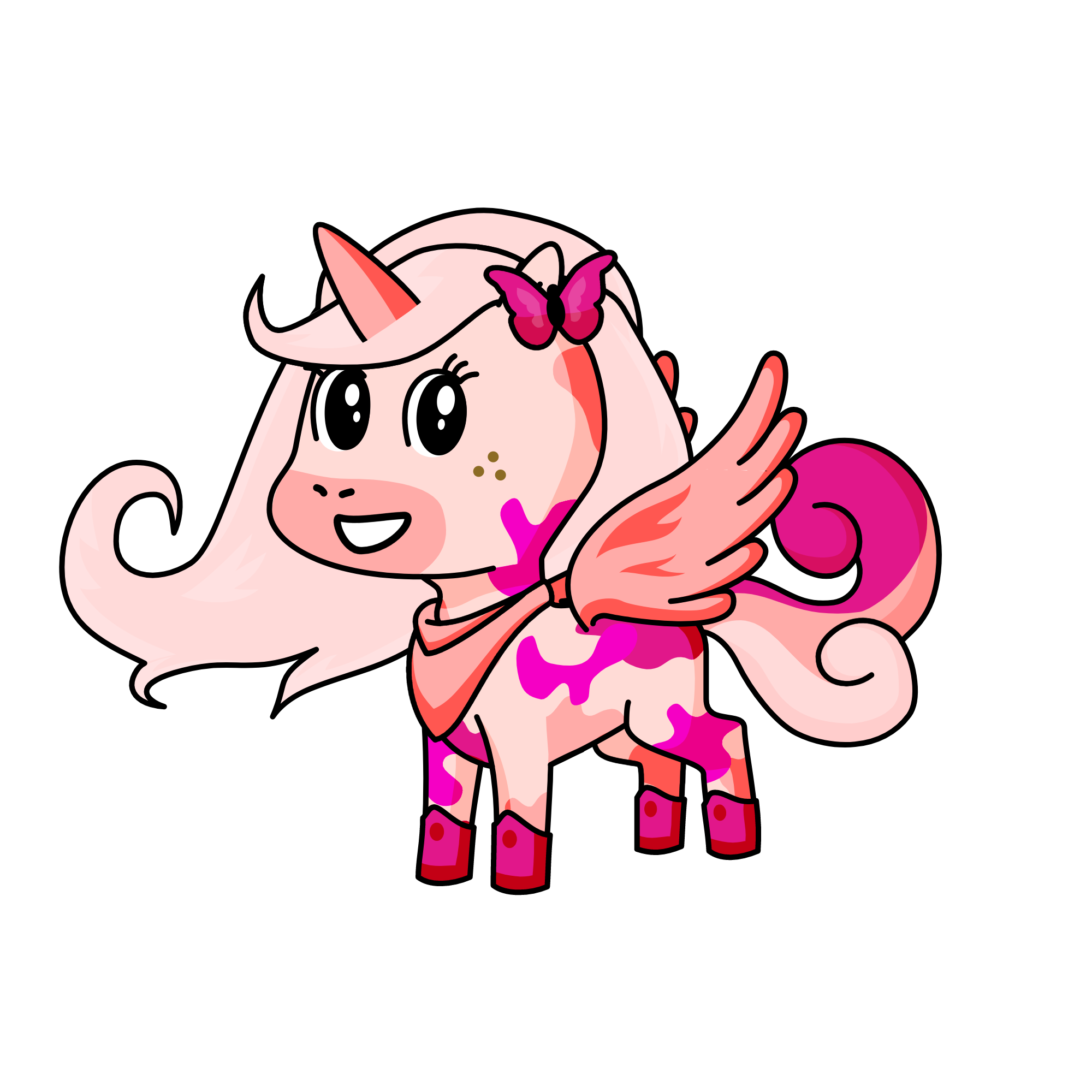 Pink, the unicorn