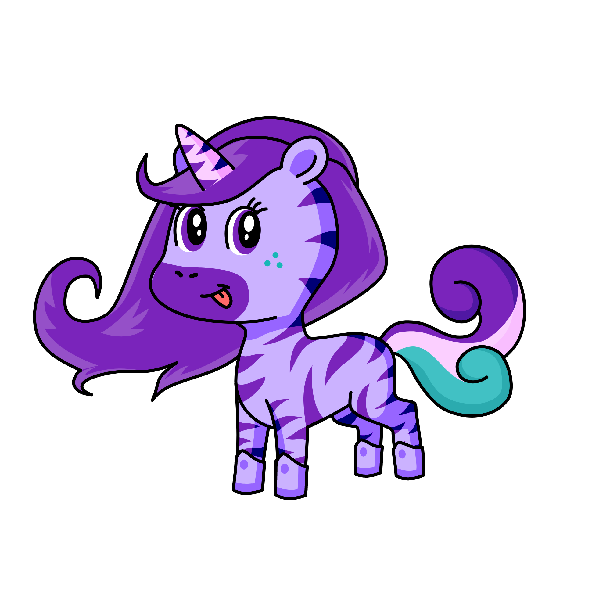 Roxinha, the unicorn