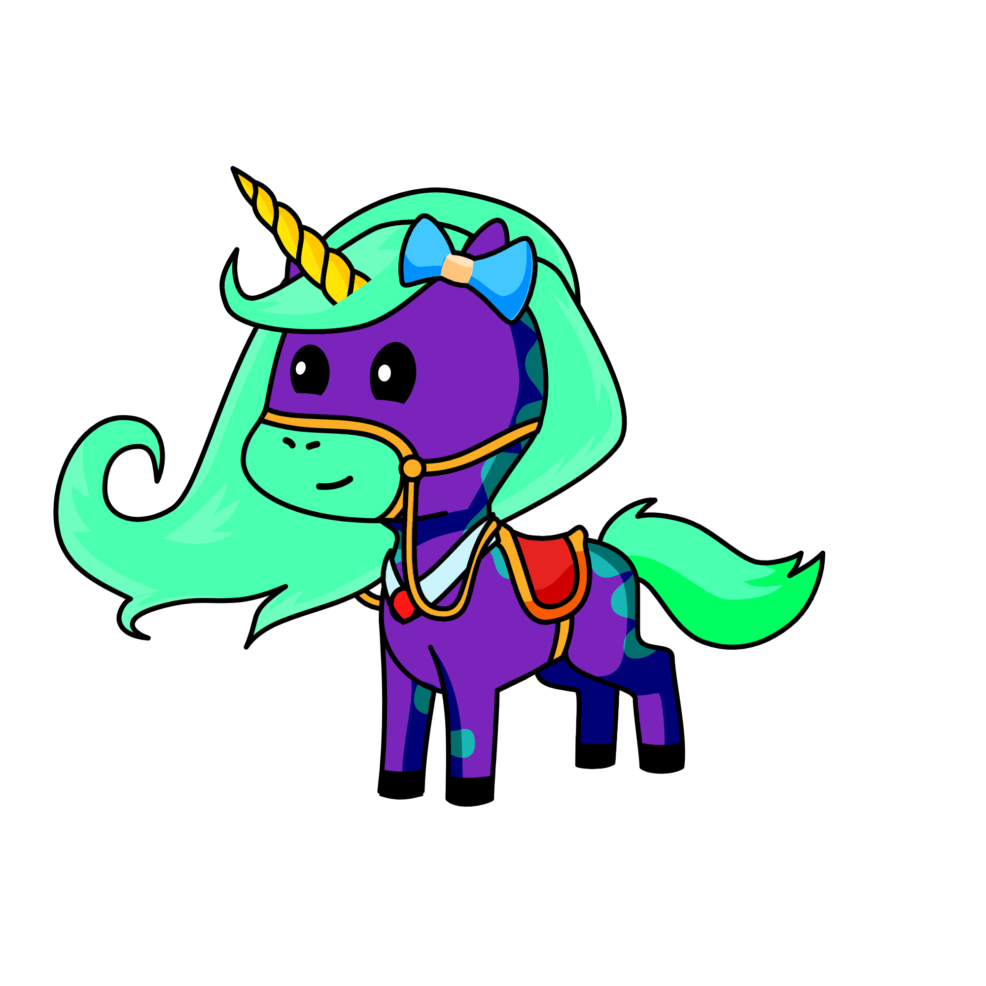 cute, the unicorn