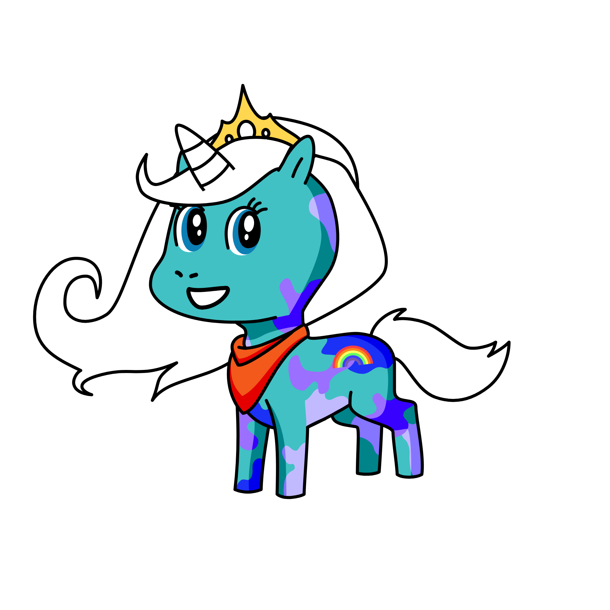 pony, the unicorn