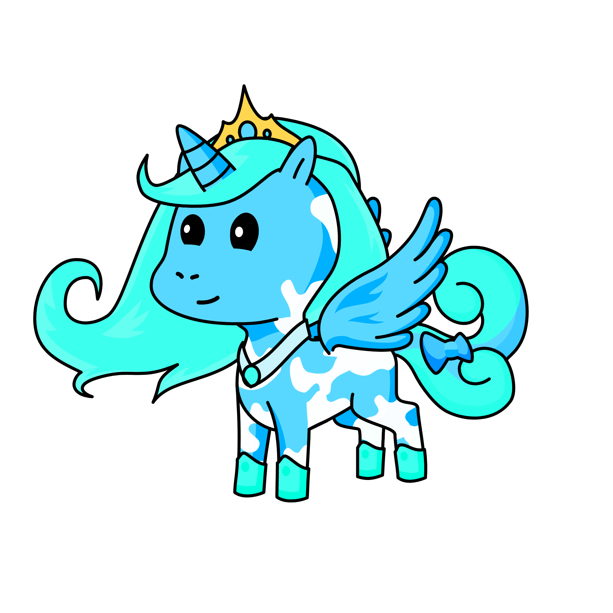sky blue, the unicorn